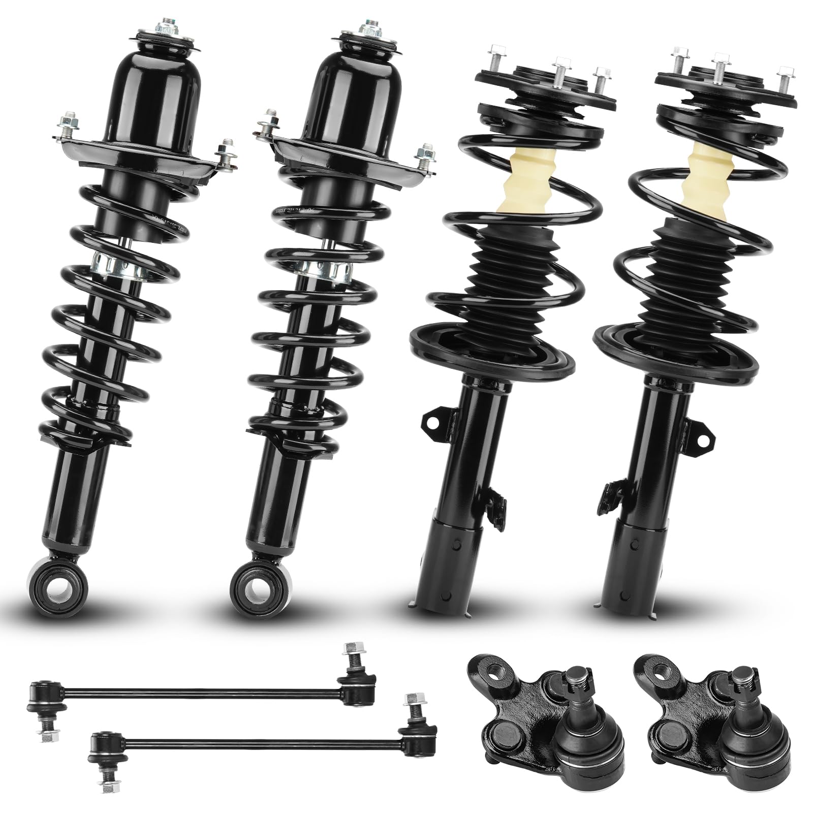 Front & Rear Struts Shock Absorber Sway Bar Links Kit Fit for Toyota Corolla Matrix L4 1.8L 2009-2013, for Pontiac Vibe 2009-2010 (8Pcs)