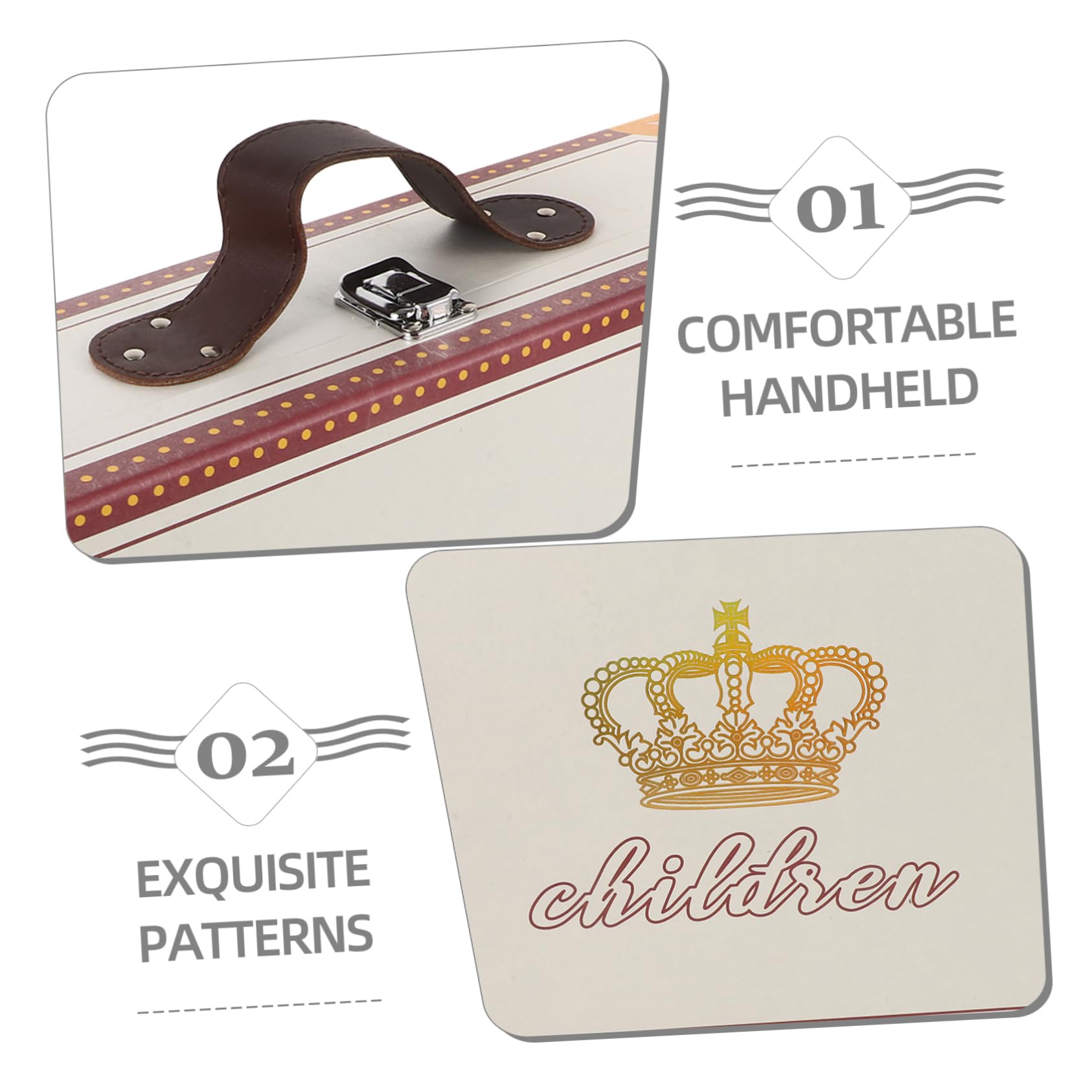 DOITOOL Leichte Papier Geschenkbox Handkoffer zum Verpacken von Geschenken für Party und Festival Praktisch und Kompakt