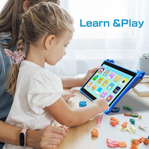 Miniatura 8 de PRITOM Tabletas para niños de 10 pulgadas Android 13, tableta con cordón 64GB, Quad-Core, pantalla HD IPS, WiFi, cámara dual, tableta para niños