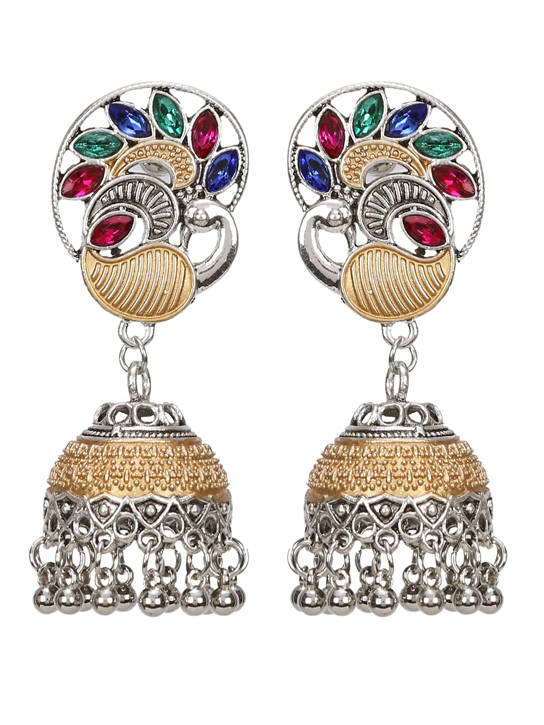 YouBella Jewellery Afghani Tribal Earrings for Women and Girls (Multi-Color) (STLYE 7) (B091N5RG97) Amazon Price History, Amazon Price Tracker