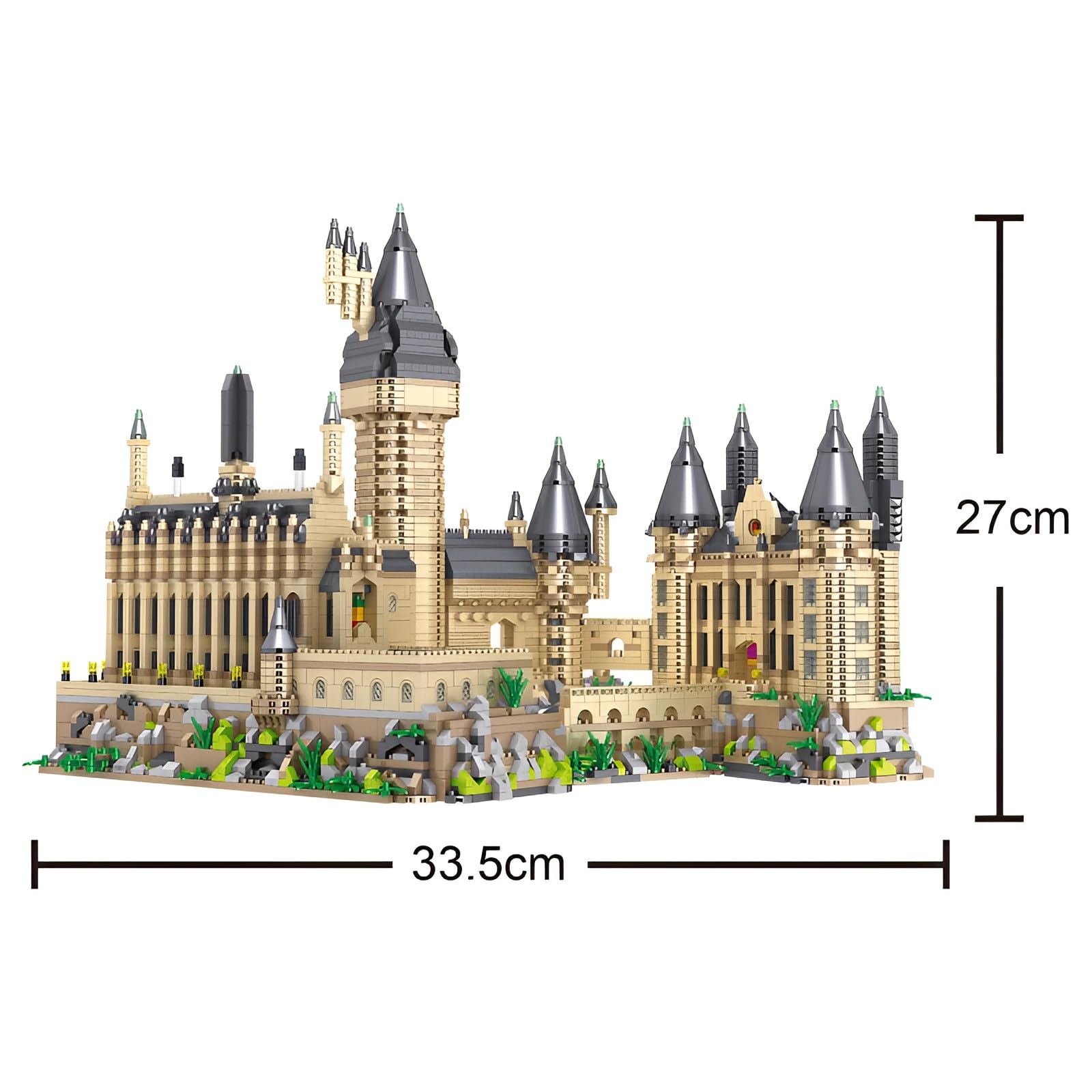 Magische Welt Schloss Mini Bausteine Bausatz, 5800+Stück Konstruktionen Modell Spielzeug, STEM Film Sammlerstück Harry Micro Klemmbausteine, Ideen Geschenke für Erwachsene und Haus Büro Dekor
