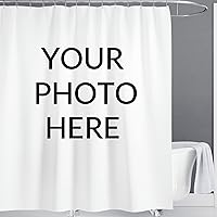 Vista 24 de LIVETTY Cortina de ducha personalizada, cortinas de ducha con foto personalizada, cortina de ducha personalizada de 72 x 72 pulgadas, añade tu Imagen