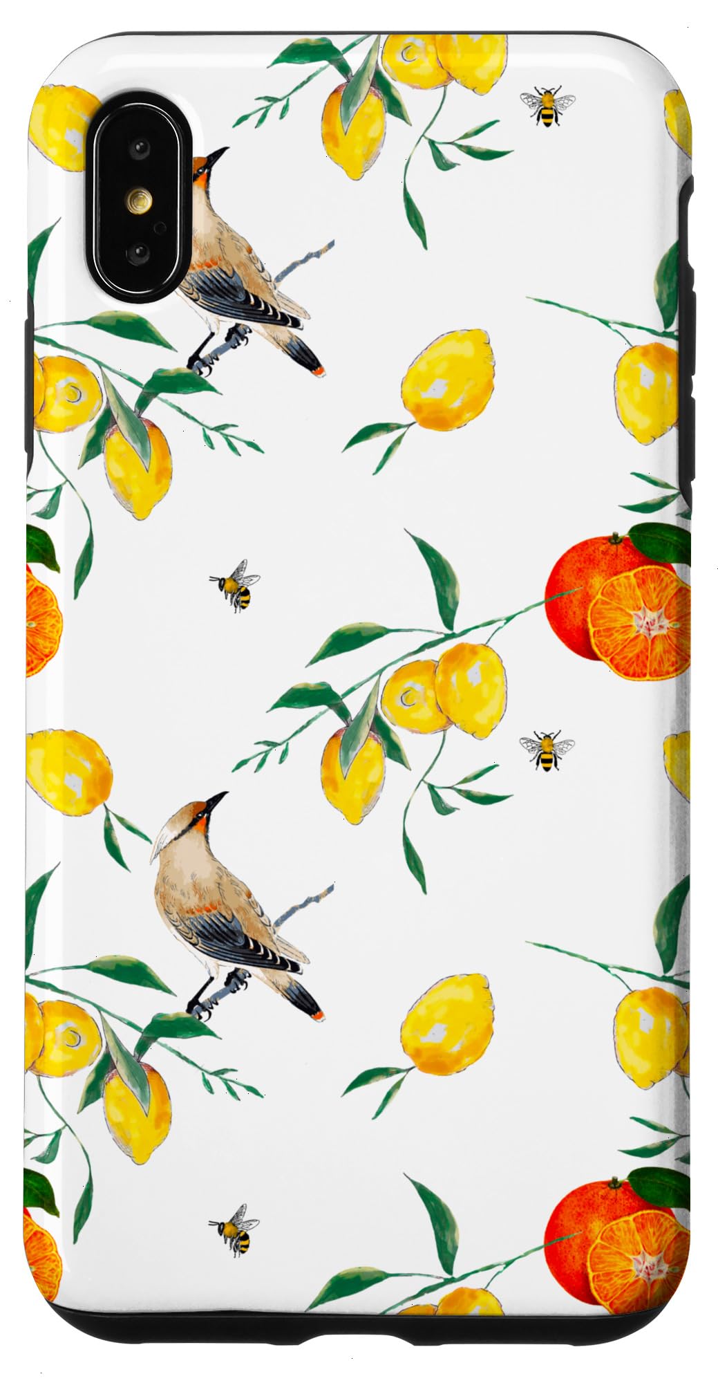 iPhone XS Max Lemon,citrus,summer,bumble bee,fruits art Case