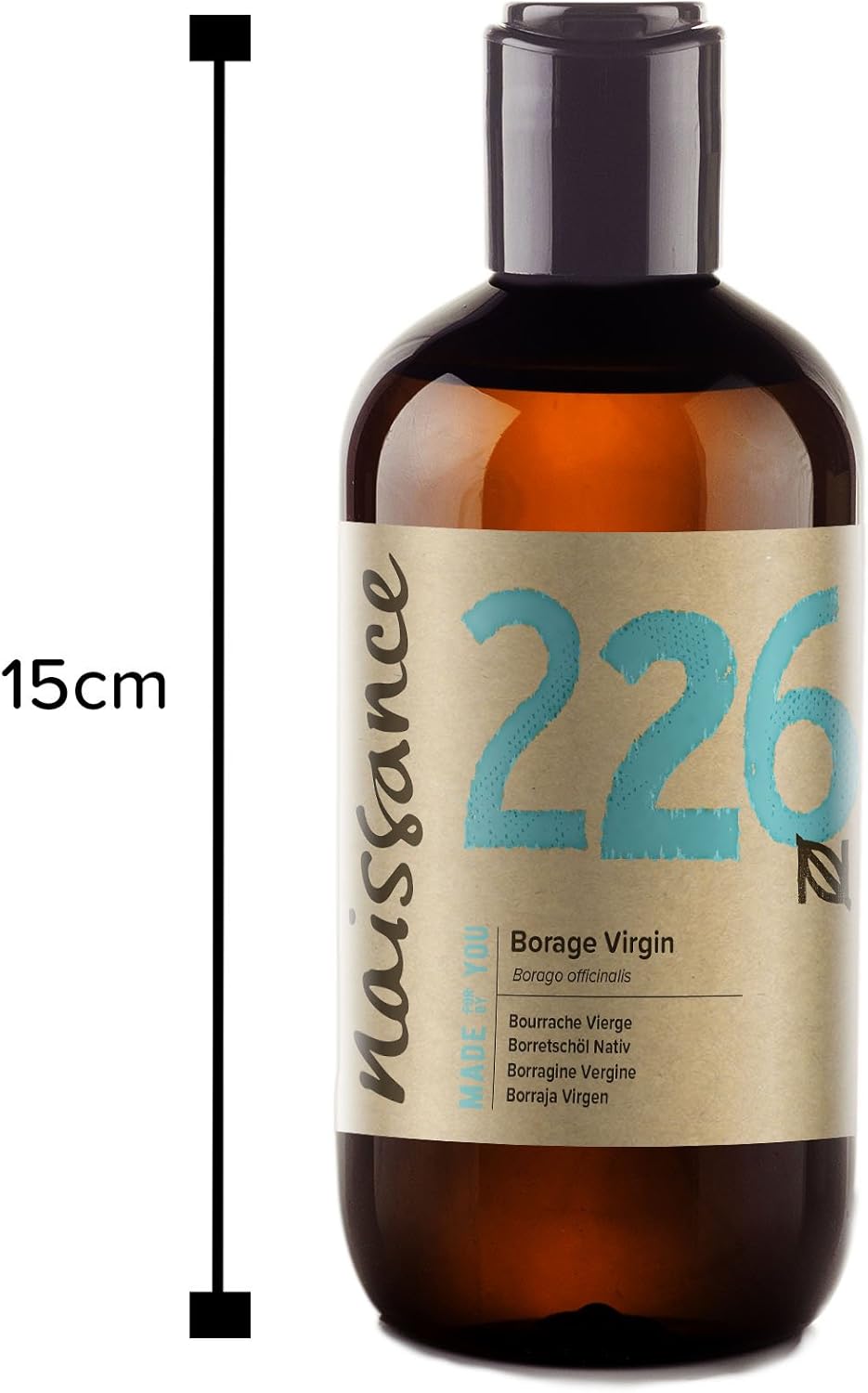 Naissance Virgin Borage (Starflower) Seed Oil (No. 226), 225ml, Naturally High in GLA (Gamma-Linolenic Acid), for Skin Face - Image 4