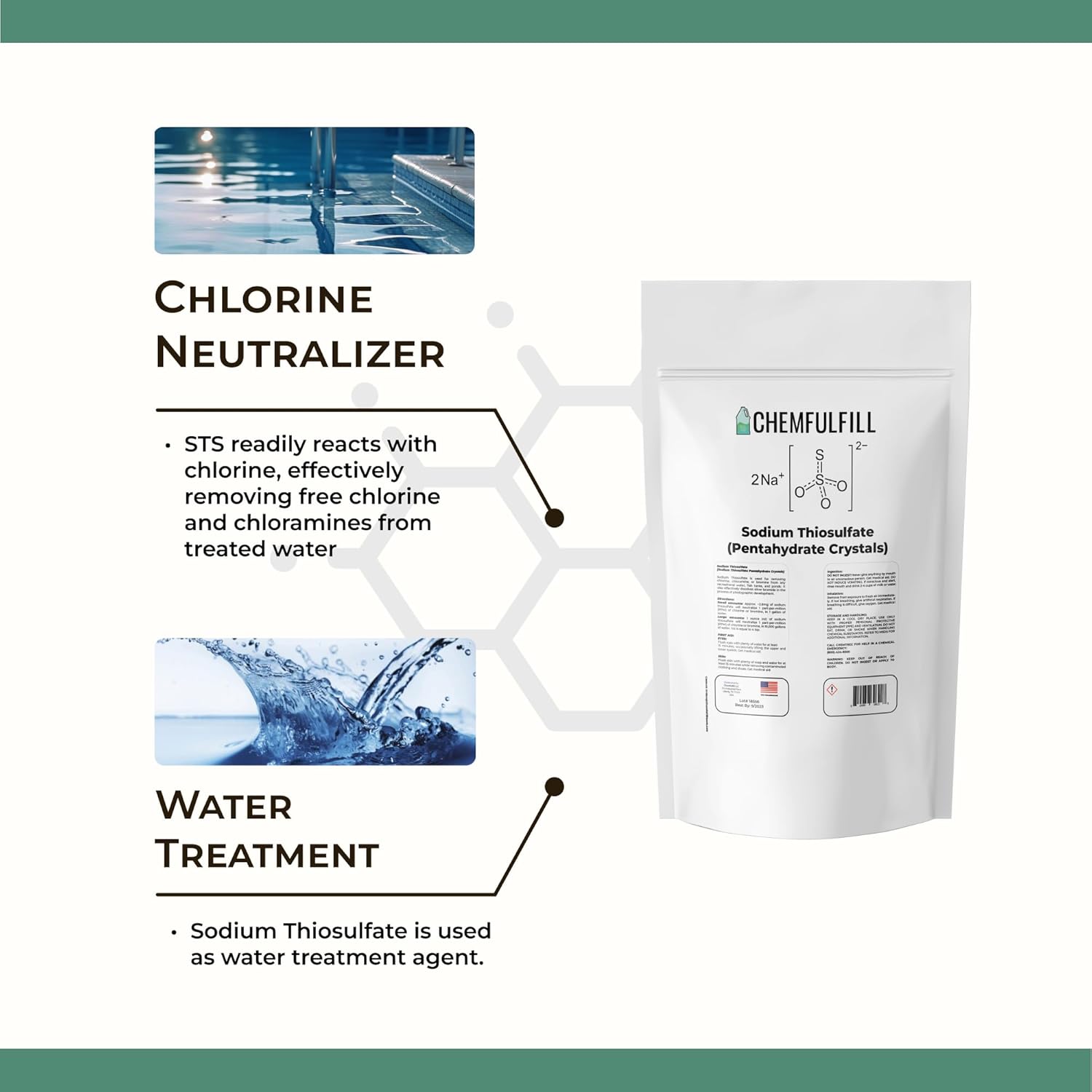 Chemfulfill Sodium Thiosulfate – Chlorine Neutralizer (10 Pounds (10 lbs))