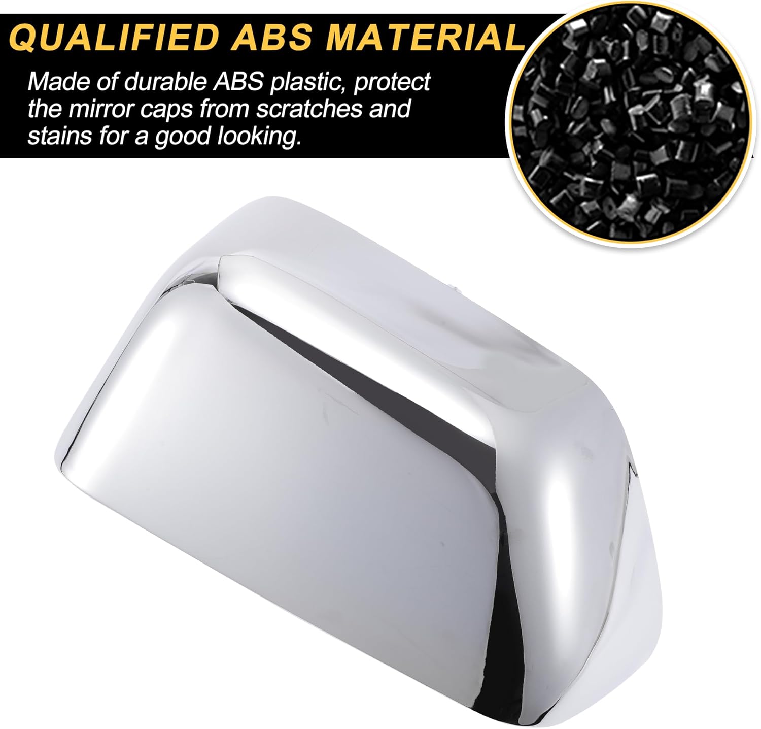 Car Rear View Left Driver Side Towing Mirror Cover Cap Replacement Chrome Plated for Ford F250 F350 F450 F550 Super Duty 2017-2020 Replace HC3Z17D742CA