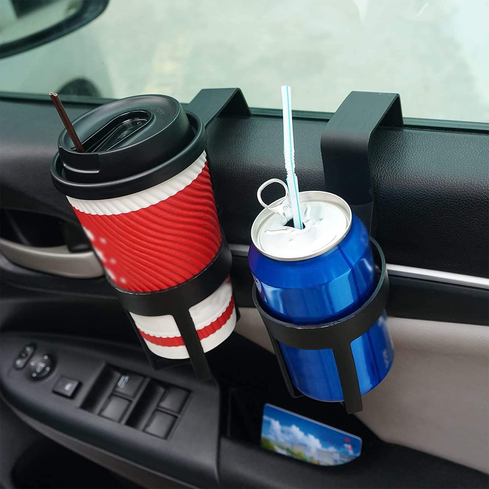 Porte-bouteille Voiture Noir Porte Gobelet Voiture, Lot De 2, Porte-Bouteilles Autocollants Bouteille Coca Cola