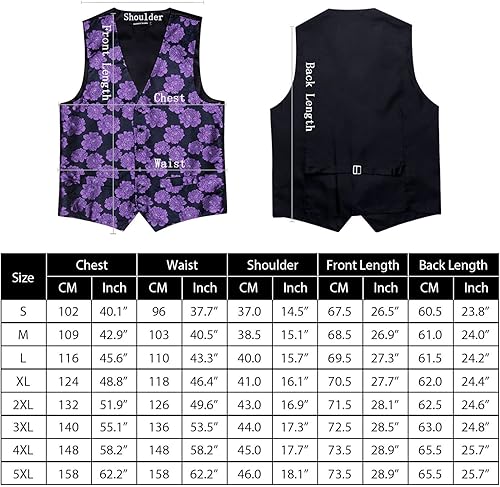 Miniatura 7 de Barry.Wang Chaleco de Navidad para hombre con muñeco de nieve, muñeco de nieve, árbol de Navidad, rojo y verde, juego de chaleco navideño con