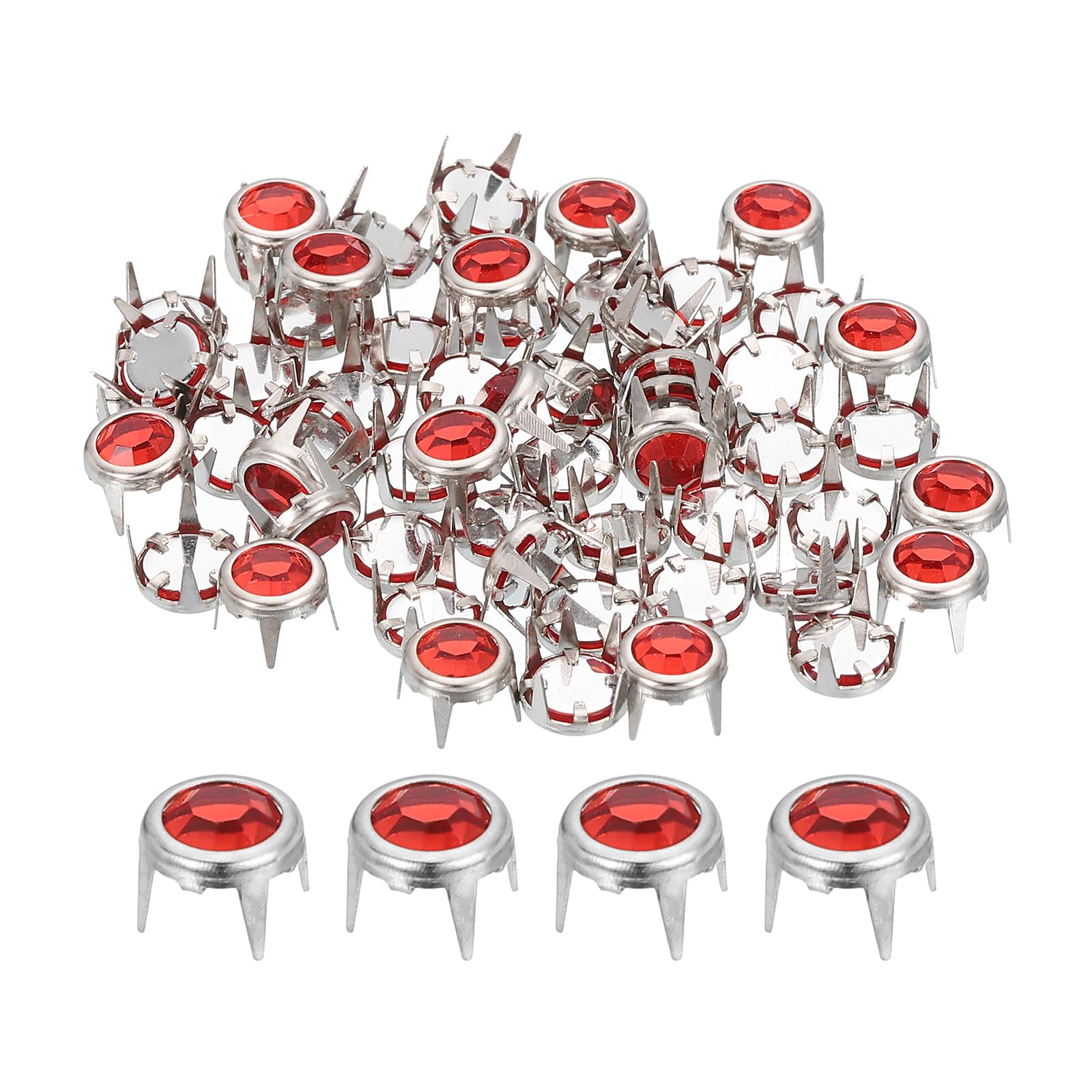 Amazon.com: uxcell 80 Pcs Rhinestone Studs, 6mm Round Rivets