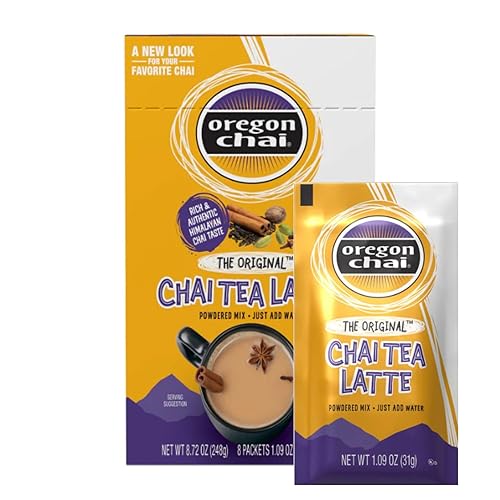 Oregon Chai Chai Tea Latte Original Mezcla en Polvo 8 Paquetes