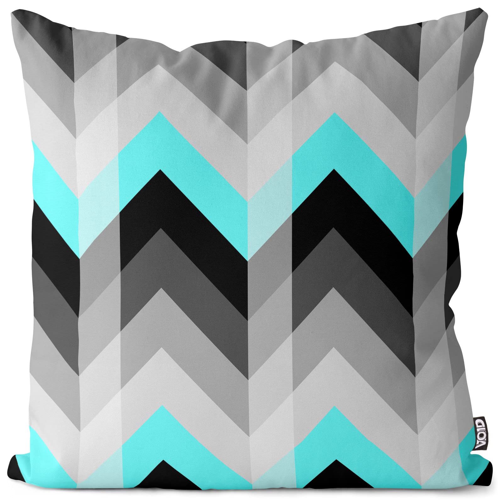 VOID Marve Zick-Zack Cuscini Campione Rivestimento per Uso Outdoor e Indoor Modellata cartamodello Zigzag graficamente retrò Astratta, Kissen Größe:50 x 50 cm, Kissen Farbe:Rosa