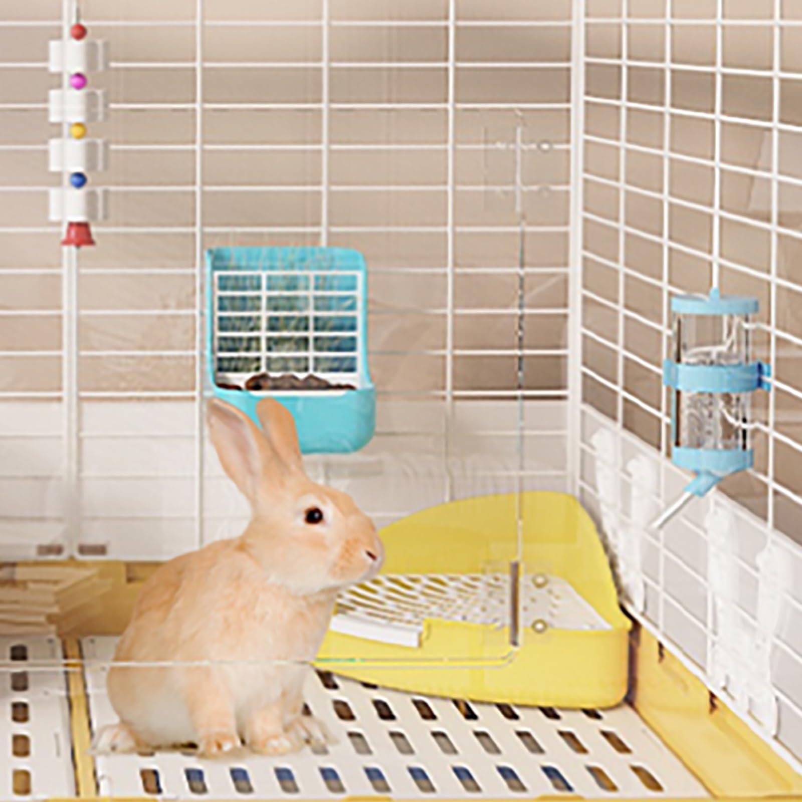Conigliera da Interno, Box per Animali Domestici, Recinzione da Cortile Esterna Portatile, con fasciatoio a Doppio cassetto, con rulli, per Gattino/Cucciolo/porcellino d'India/Conigli/cricet