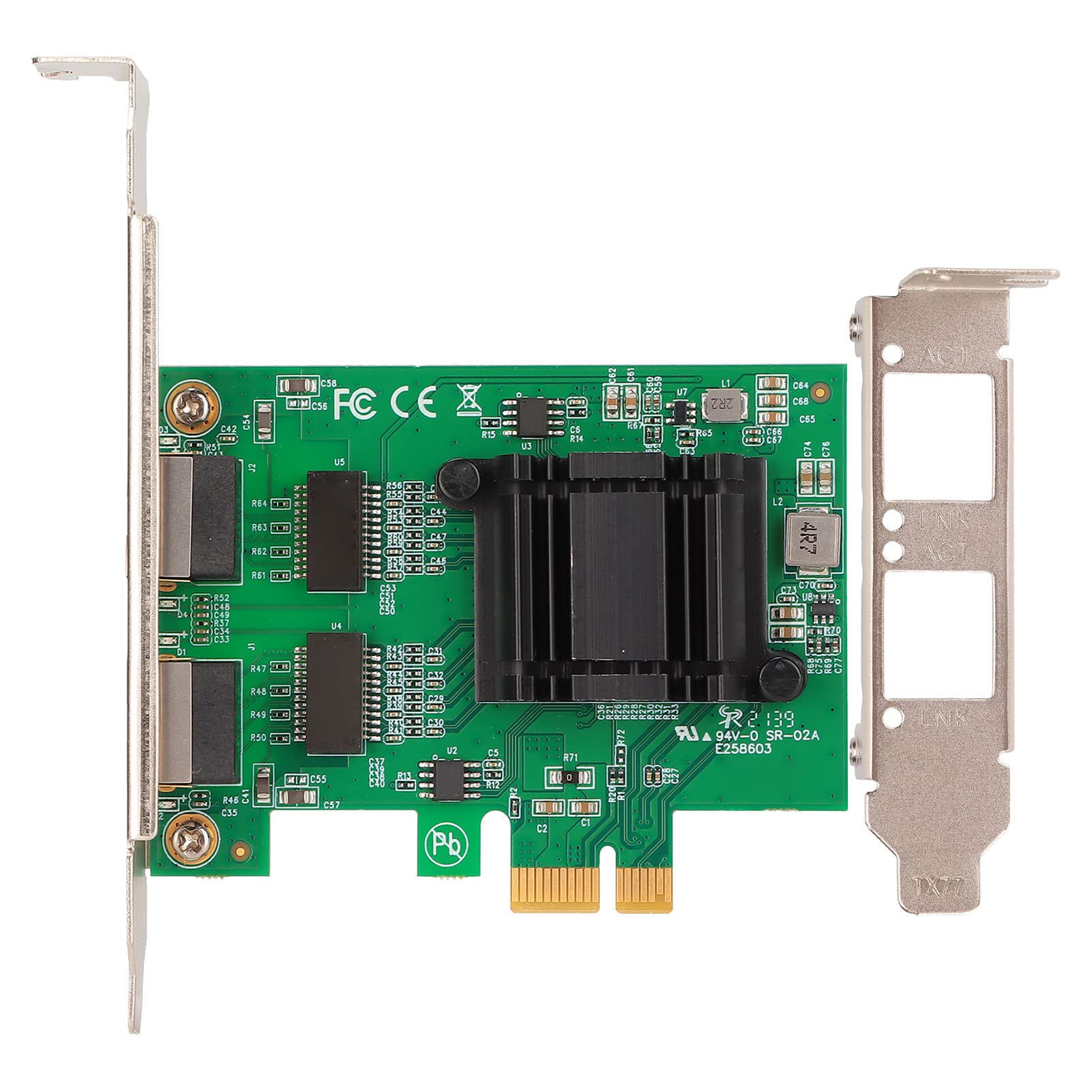 Cocoarm Carte Réseau Ethernet Double Port PCIE, 10/100/1000Mbps
