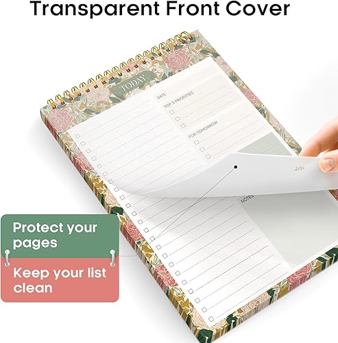 Miniatura 169 de Taja Bloc de notas de lista de tareas pendientes para el trabajo con 52 hojas, 9.8 x 6.5 pulgadas, planificador diario sin fecha, perfecto