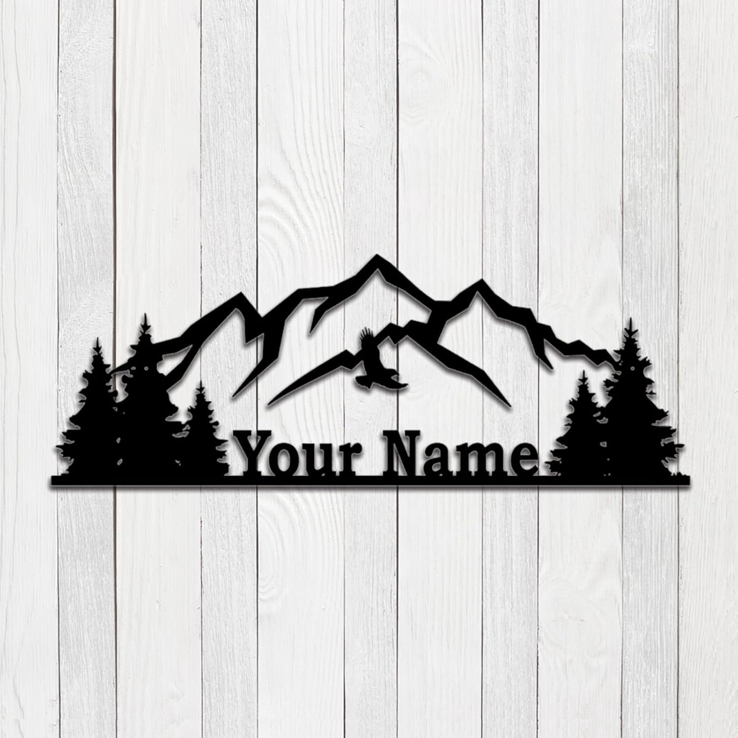 Custom Mountain Metal Wall SignsPersonalized Mountain Metal Wall Art