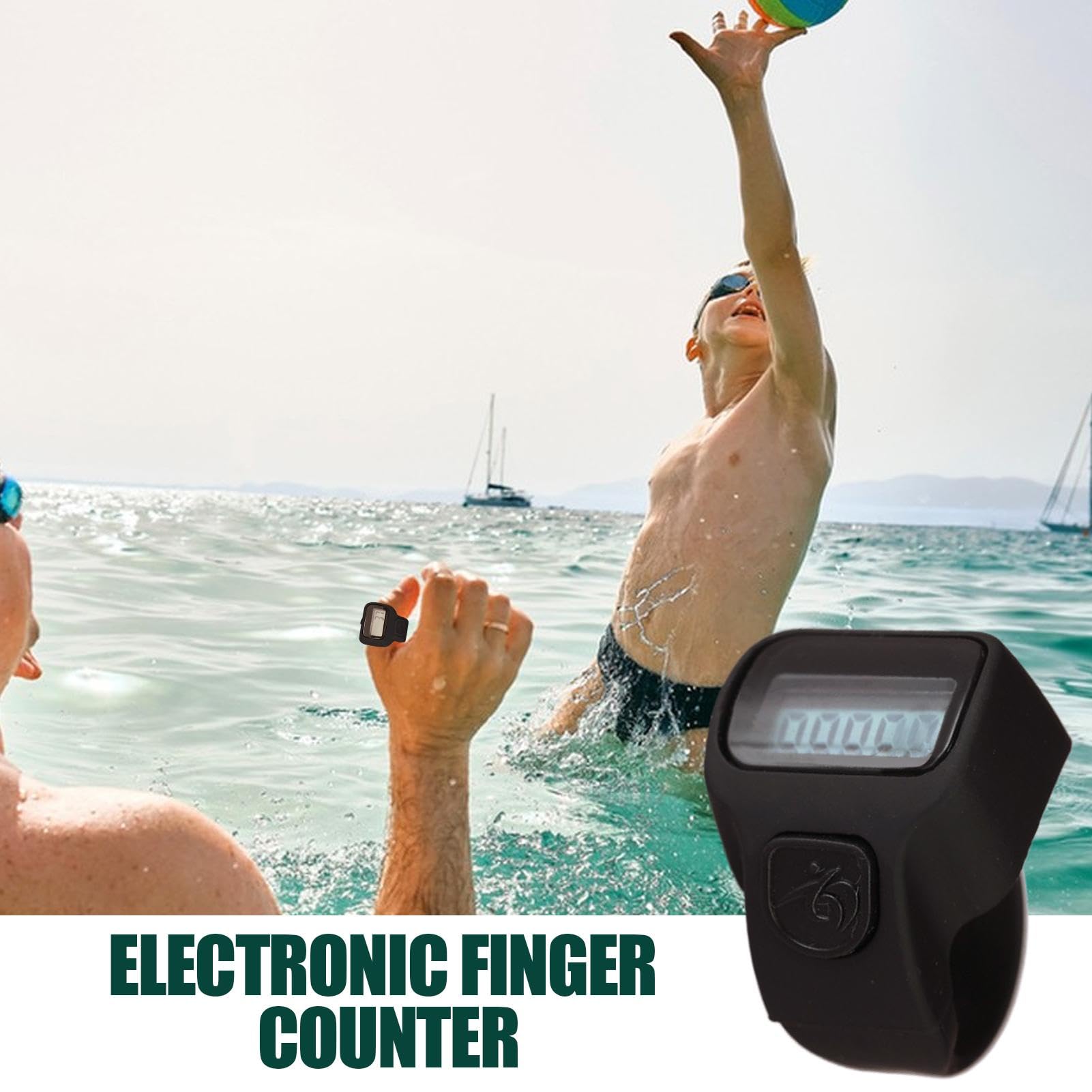 Generico Contatore Dito Palmare Portatile LCD Multifunzionale per Sport Fitness all'aperto