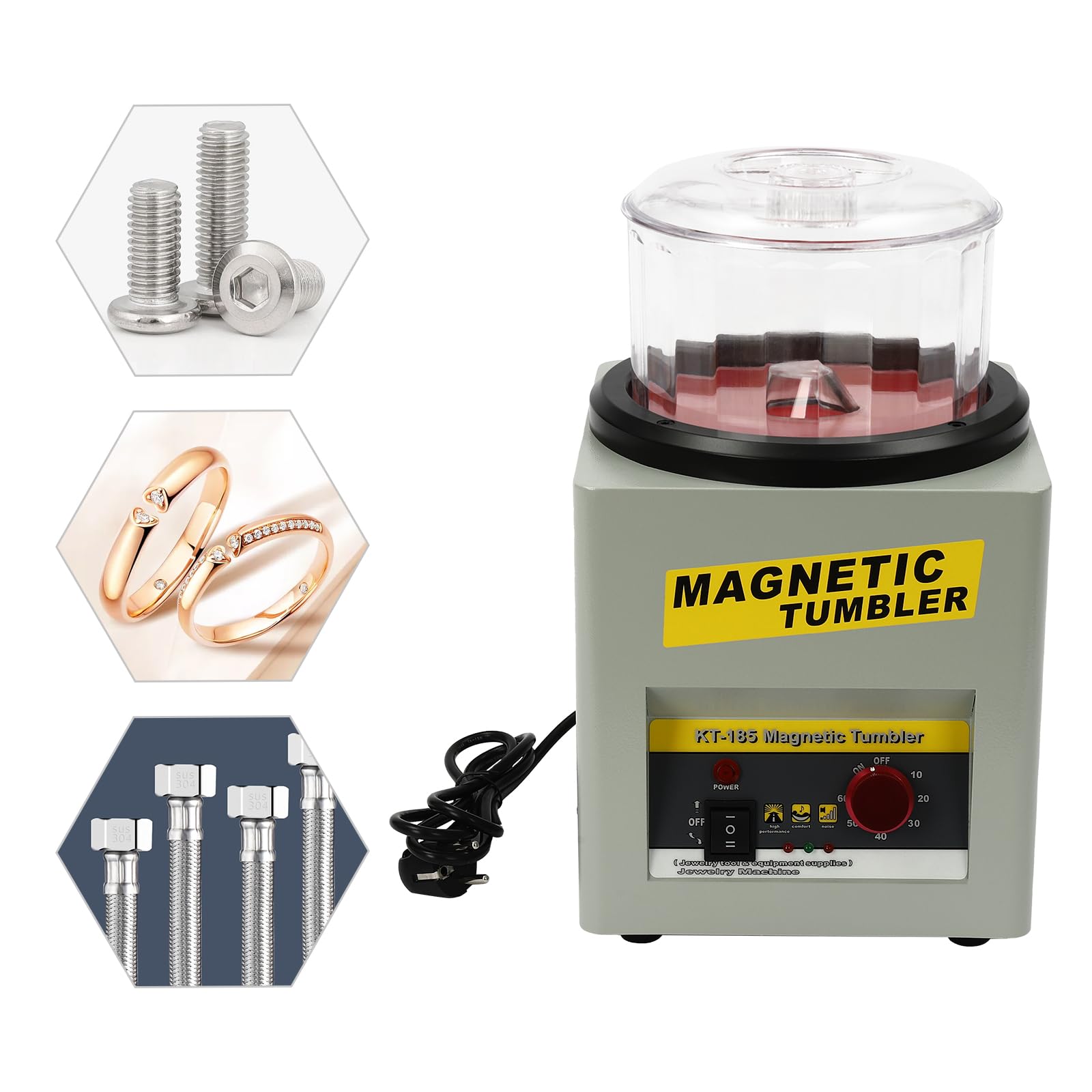 Magnetischer Tumbler Schmuck Poliermaschine 250W für Präzises Polieren und