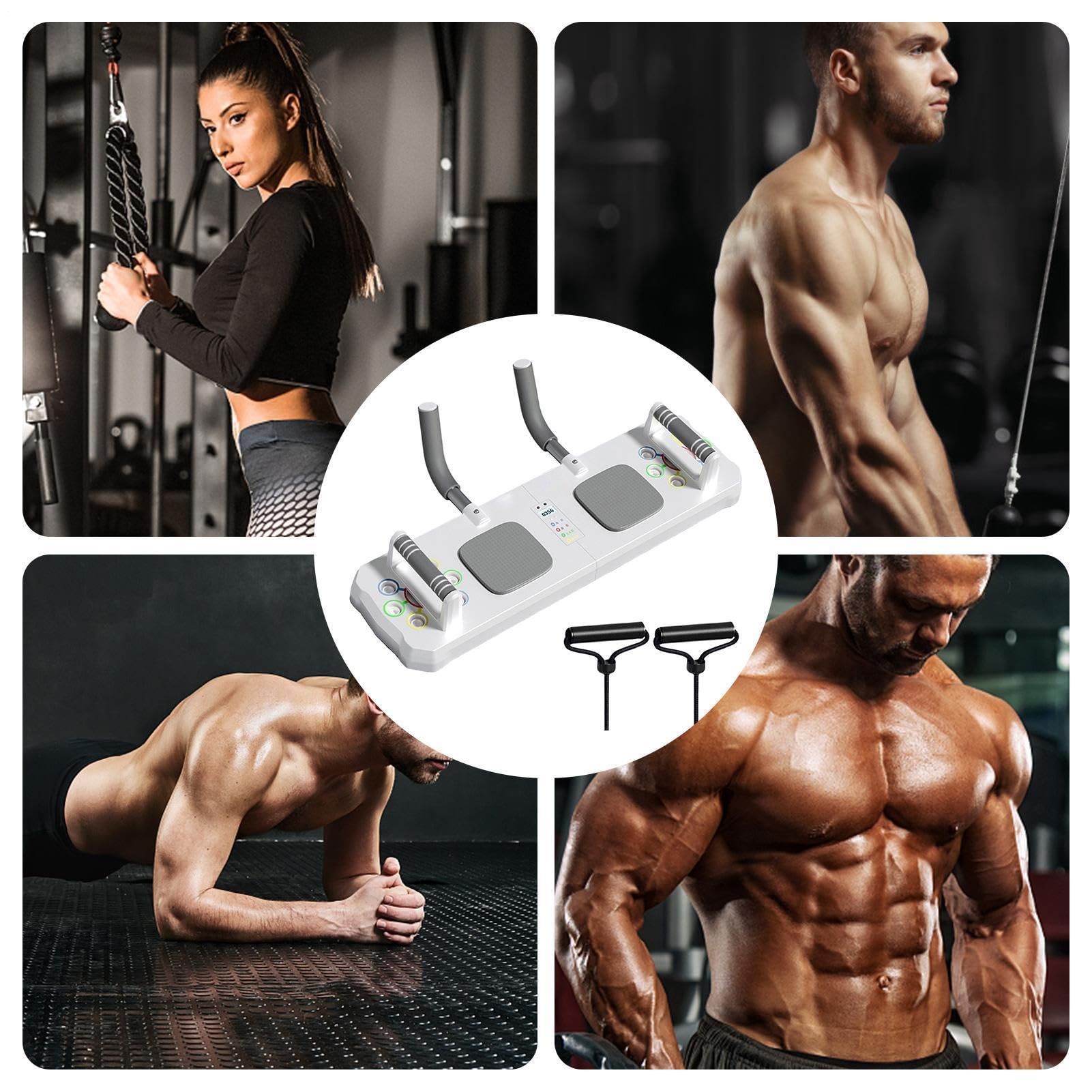 Trainingshilfe zu Hause | Muskelpumpenbrett mit Timer | Rutschfestes Multifunktionales Liegestützbrett für Heimübungen, Fitness und Krafttraining