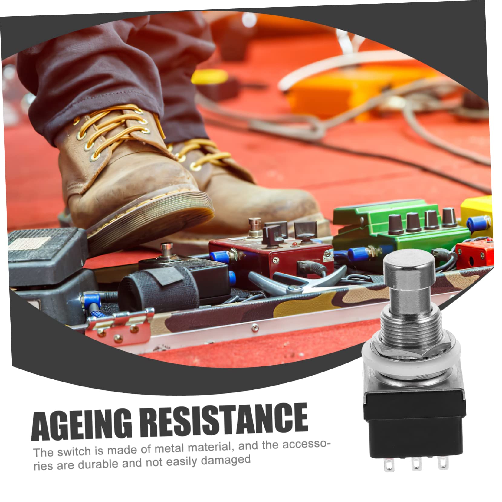 Levemolo Acoustic Guitar Effects Pedal Footswitch 12pcs Foot Switch Pedal Replace Old or Broken Guitar Footswitch