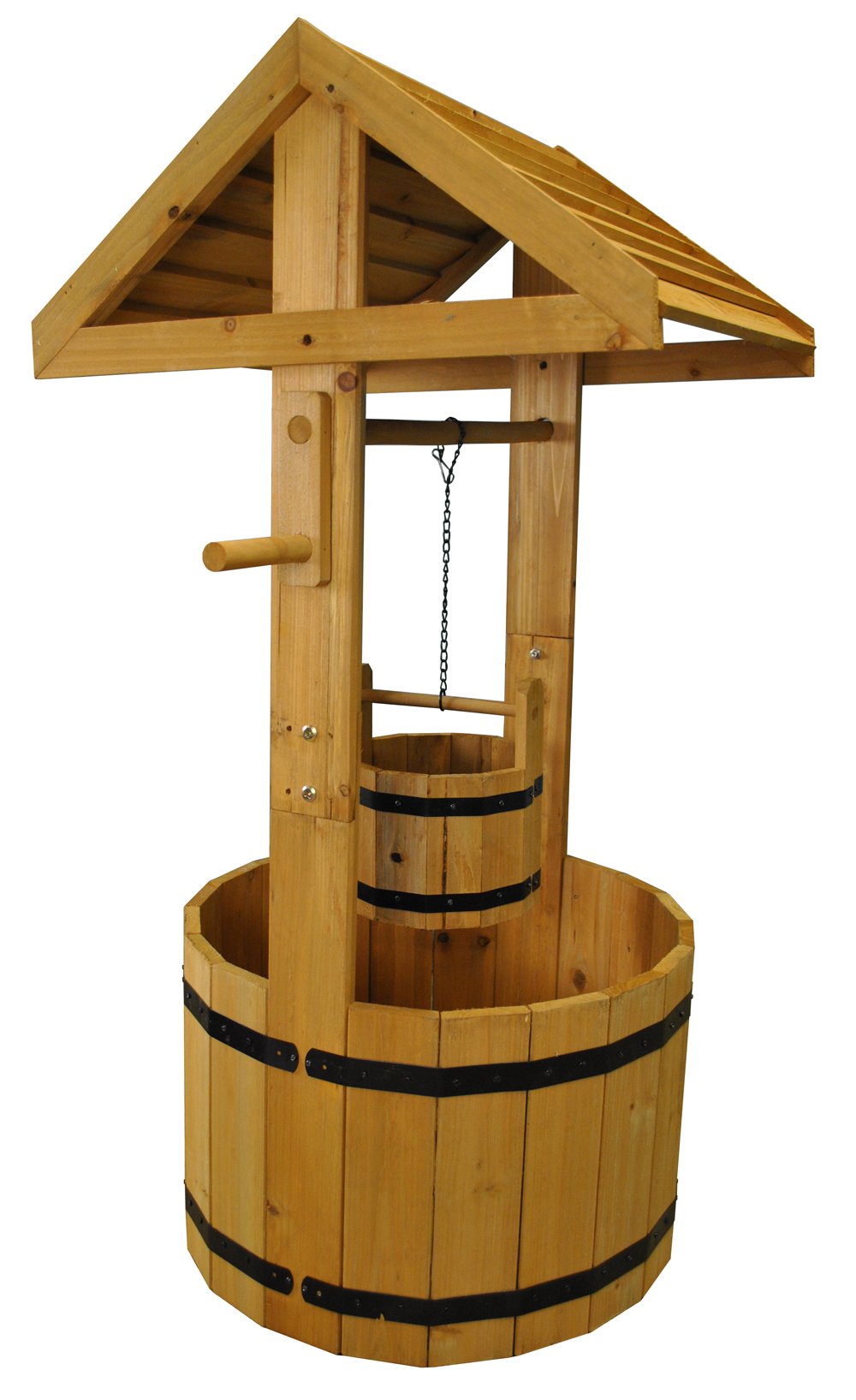 Selections Large Outdoor Wooden Wishing Well Garden Planter