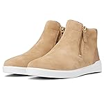 Cole Haan Grand Crosscourt Side Zip Sneaker Birch Beige Waterproof Suede 5.5 B (M)