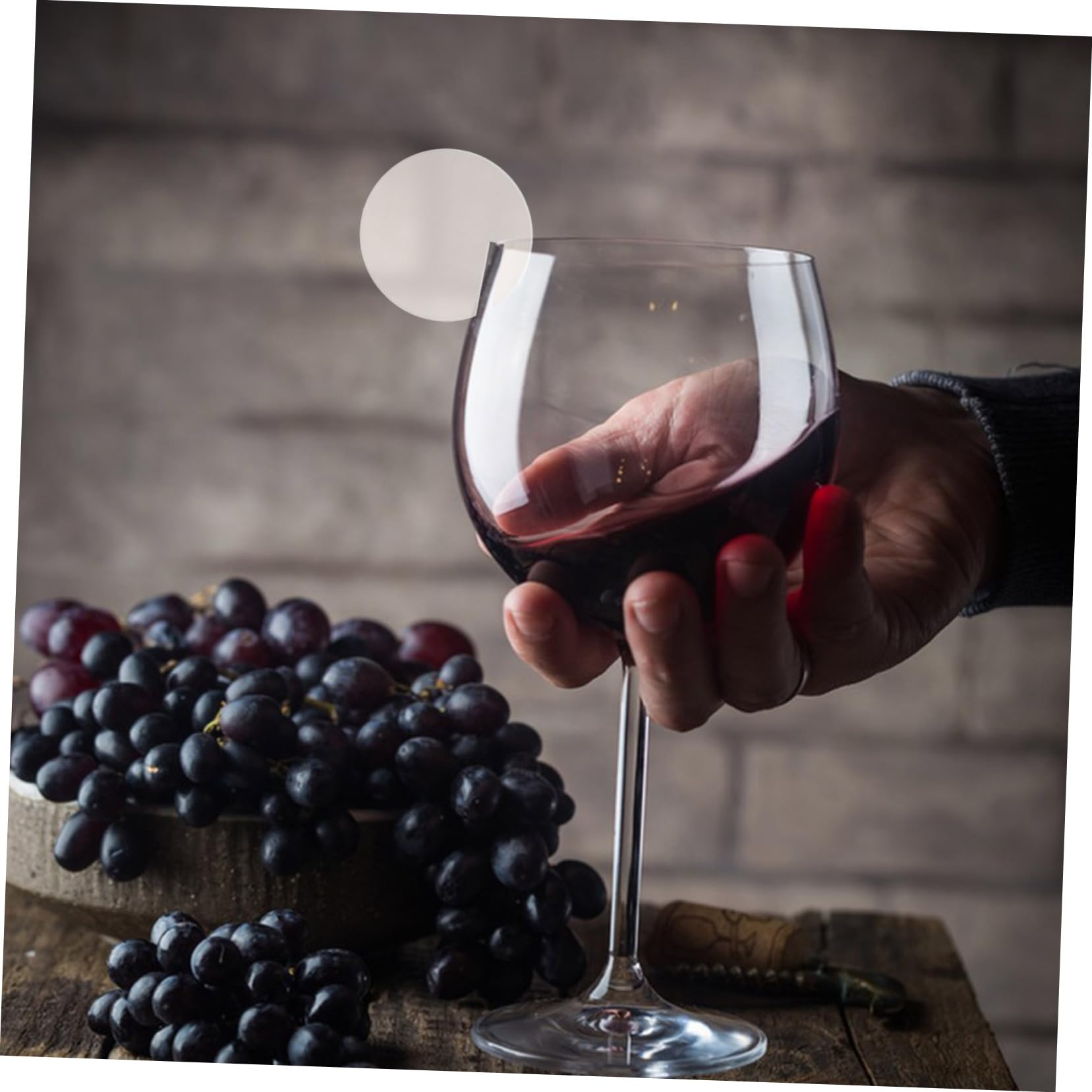 LABRIMP Étiquettes De Boisson Rondes En Acrylique Transparent, 60 Pièces, Marqueurs Décoratifs Polyvalents, Pour Mariage Et Fête, Accessoires Diy Pour Verre à Vin