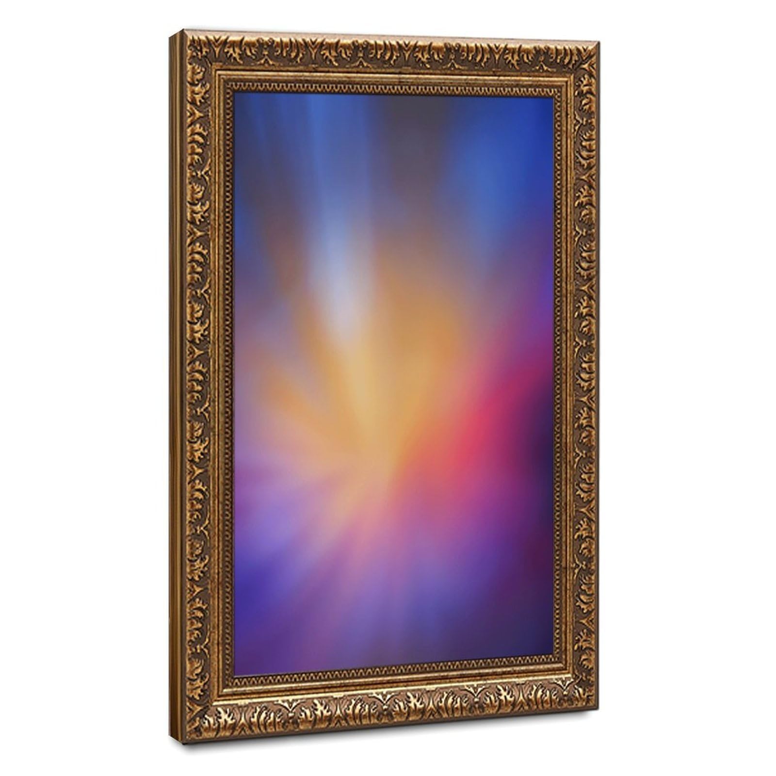 ELKPDOE Caldo tramonto gradiente astratto e minimalista poster 4 poster su tela decorazione camera da letto sport paesaggio ufficio camera decorazione regalo retrò cornice oro 40,6 cm L x 61 cm W