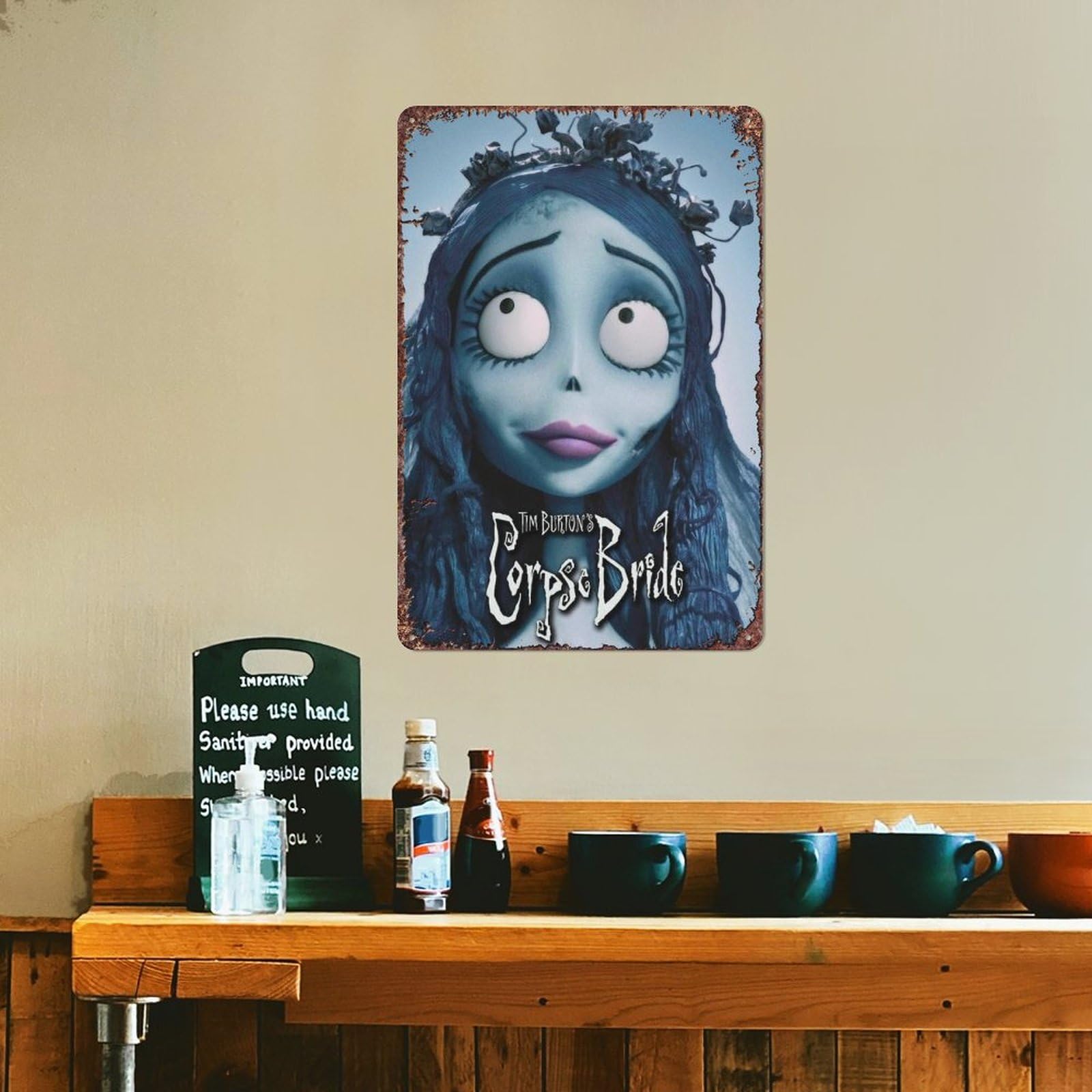 Cartel De Película De La Novia Del Cadáver De La Película Clásico, Póster De Lata De Metal, Letrero De Arte Para Bar, Restaurante, Cochera, Cafetería, Decoración De Pared, 8 X 12 Pulgadas