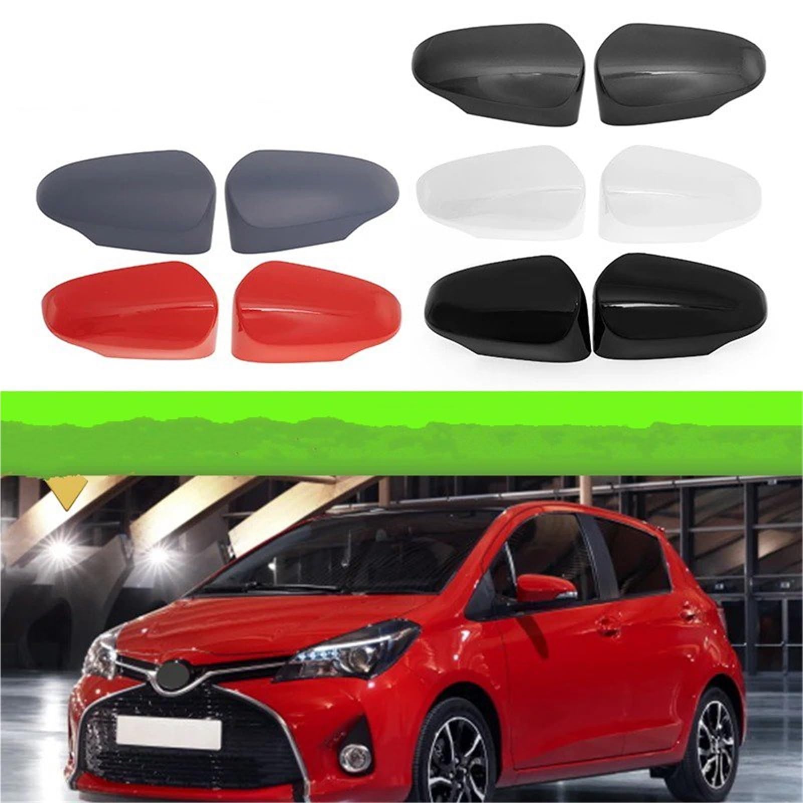 Copertura Specchietto Retrovisore Esterno Sinistro Per Toyota Yaris 2012-2019 - Colore Primer, Materiale ABS - 6