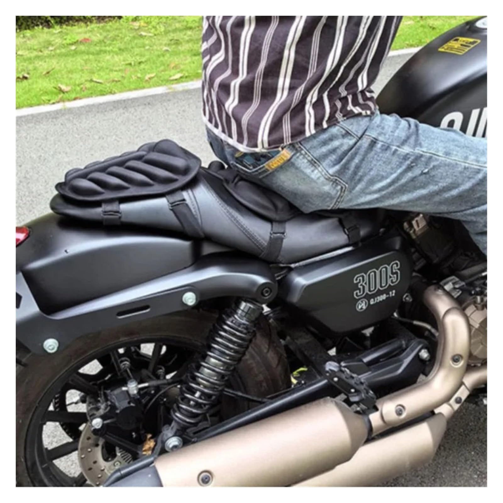 Cuscino per Sella Moto 3D, Cuscino Universale in Gel Traspirante e Ammortizzante, Sella Comoda per motociclette