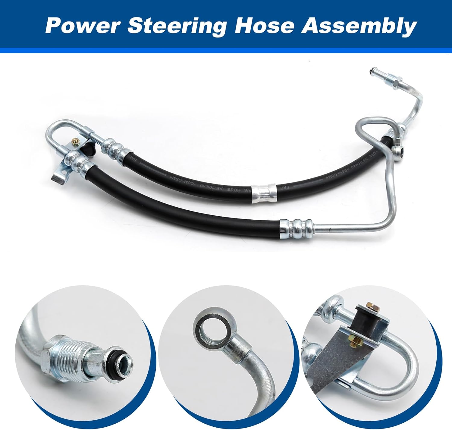 32416764726, 32416774215, 3401109 Power Steering Hose Pressure Line Hose Assembly Replacement for BMW E46 3-Series 320i 01-05 325i 325Ci 2003-2006 330i 2002-2006 323Ci 328Ci 330Ci