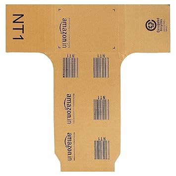 PROCKAGE Amazon Branded 3 Ply Corrugate Box NT1 (18x14x7 CM) or (7.1 x 5.5 x 2.8 Inches) - T Series Boxes, Book Folders Boxes - Brown (50)