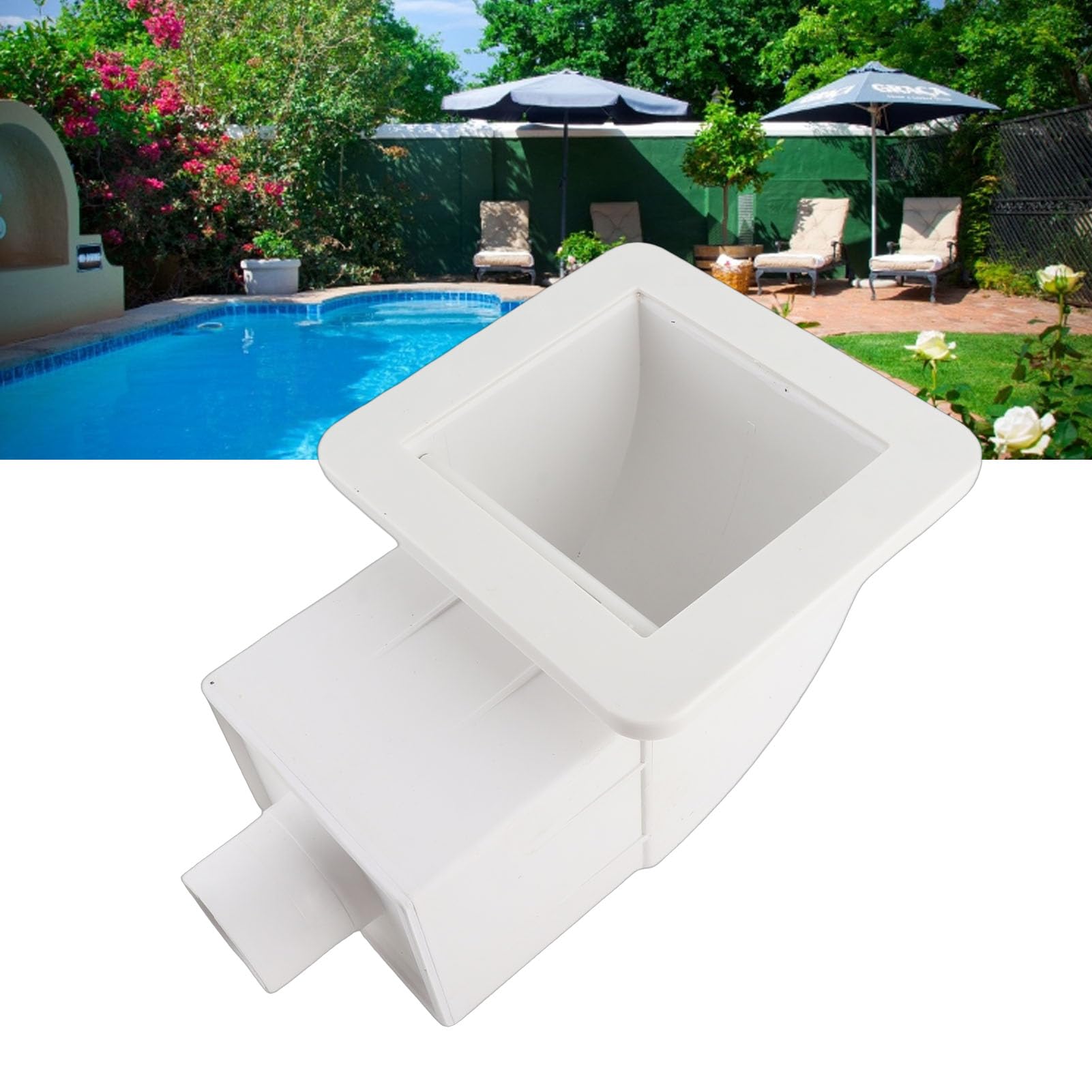 Kit Skimmer per Piscina da 1,5 Pollici per Piscina Fuori Terra, plastica antiruggine Contro l'erosione, Schermo filtrante Facile da collegare per Evitare intasamenti, 31,5x19,5x17