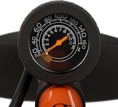 ANCHEER Bike Pump Ergonomic Floor Bicycle Pump with Gauge - High Pressure 160 PSI Fits Schrader, Presta, Dunlop Valve Types