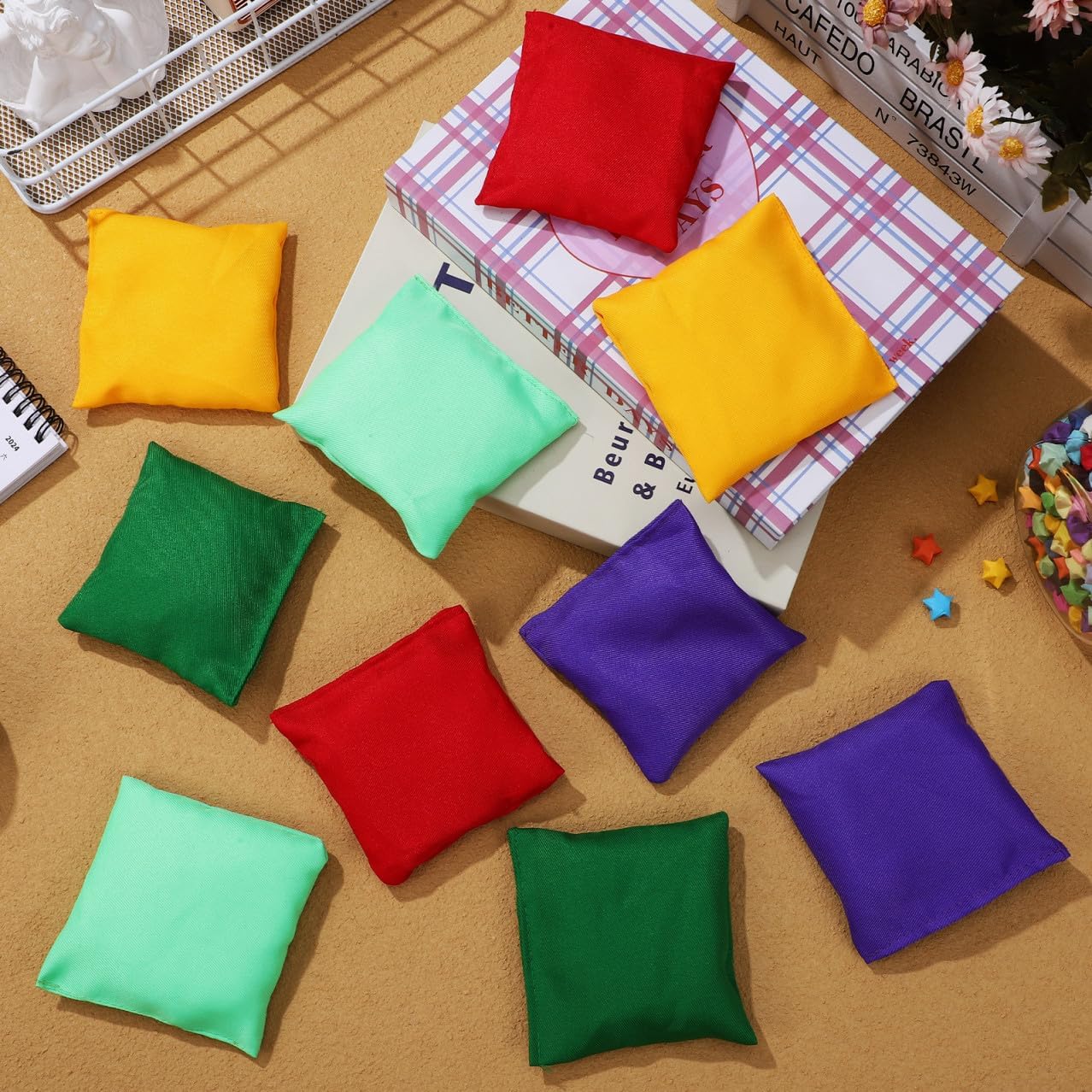 BESTYASH 20Pcs Bean Bags for Tossing Durable Bean Bag for Outdoor Games Fun Activities for Parties Picnics and Classroom Events Safe and Sturdy Construction