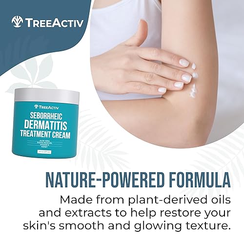 Miniatura 3 de TreeActiv Crema de dermatitis seborreica, 8 onzas, crema de psoriasis para cara y cuerpo, tratamiento hidratante de dermatitis seborreica, crema