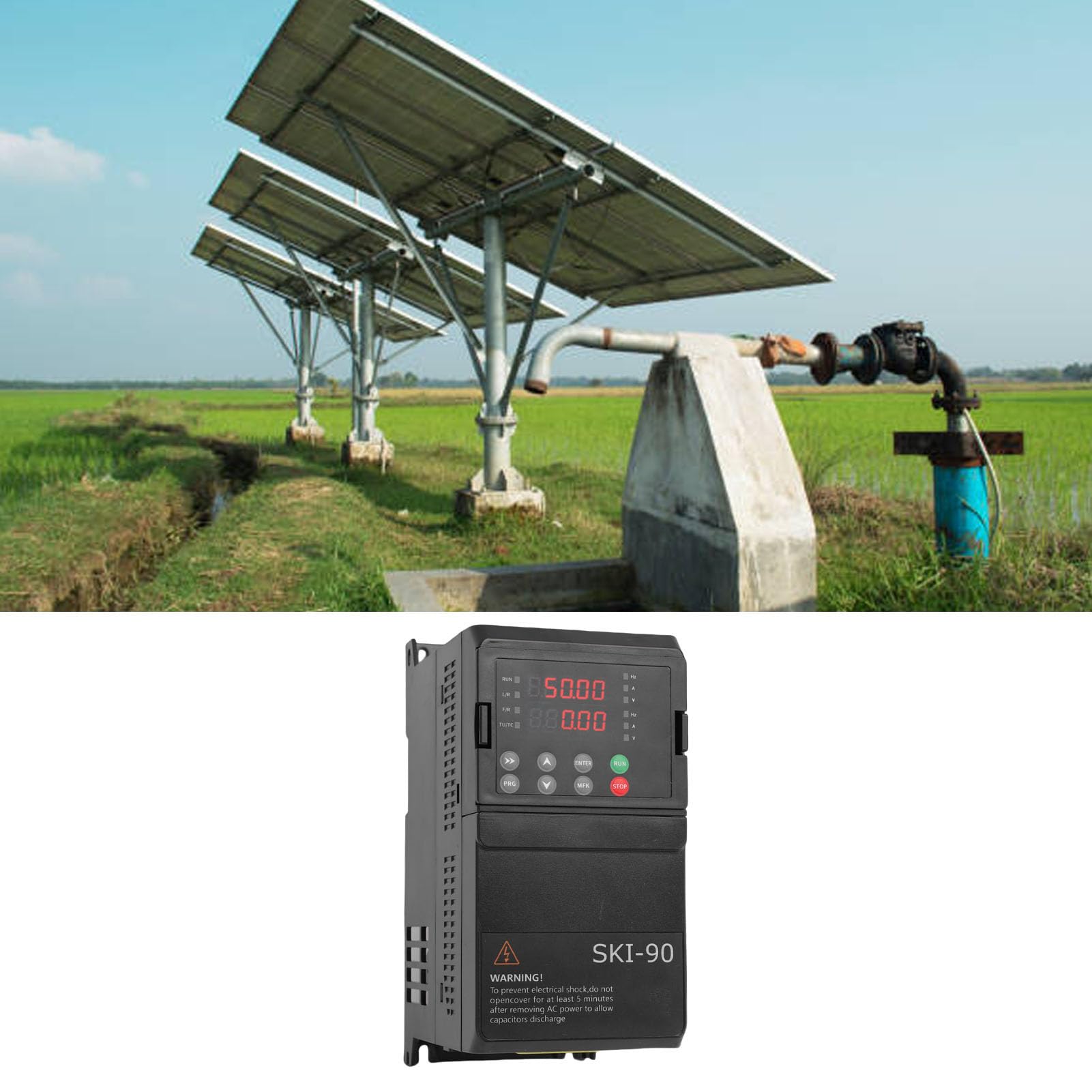 Marhynchus Variador de Frecuencia Solar, de Enfriamiento de Alta Eficiencia, Protector de Corriente contra Sobrevoltaje para Aplicaciones de Bombas de Agua Solares