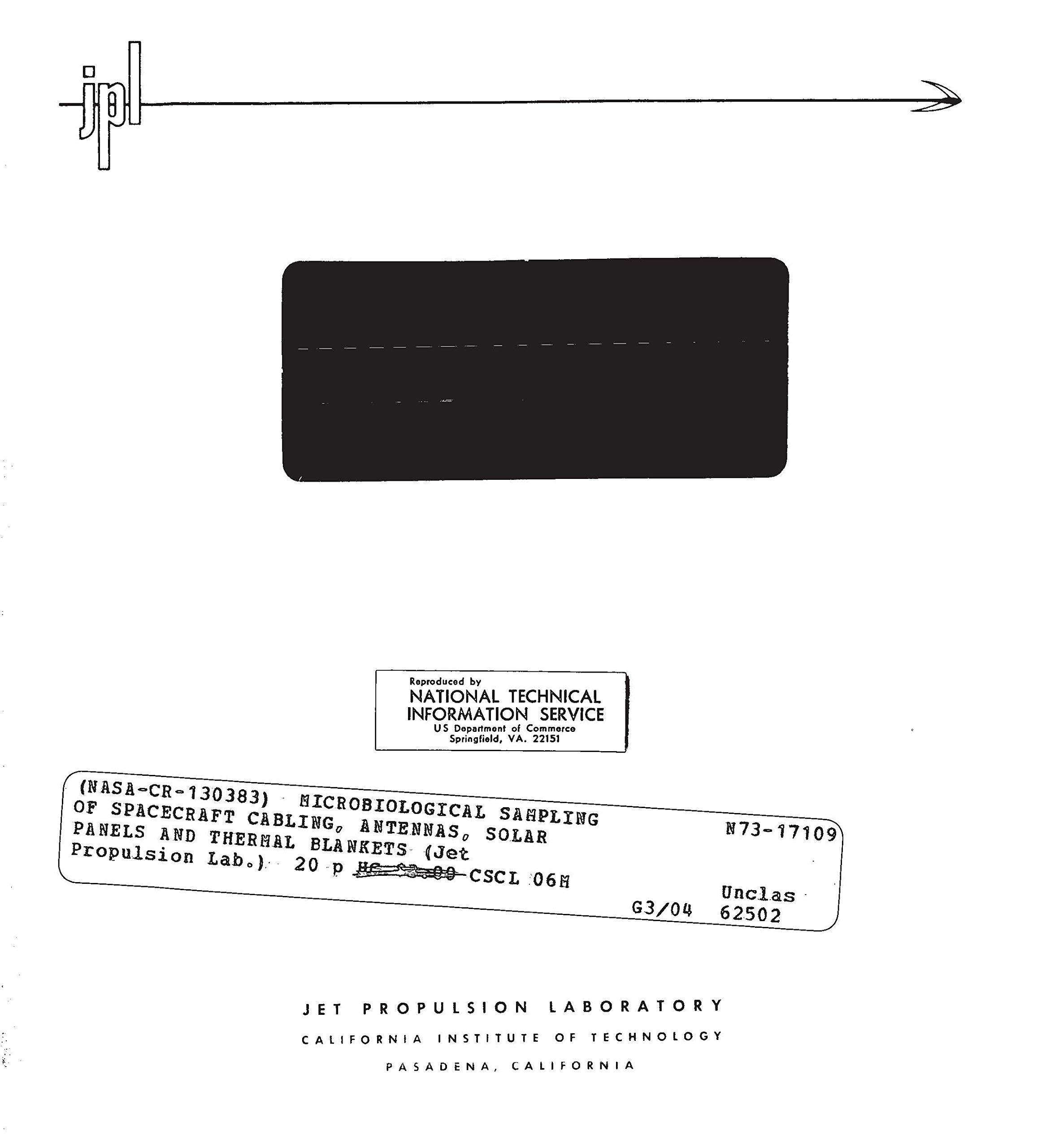 Buy Microbiological sampling of spacecraft cabling, antennas, solar