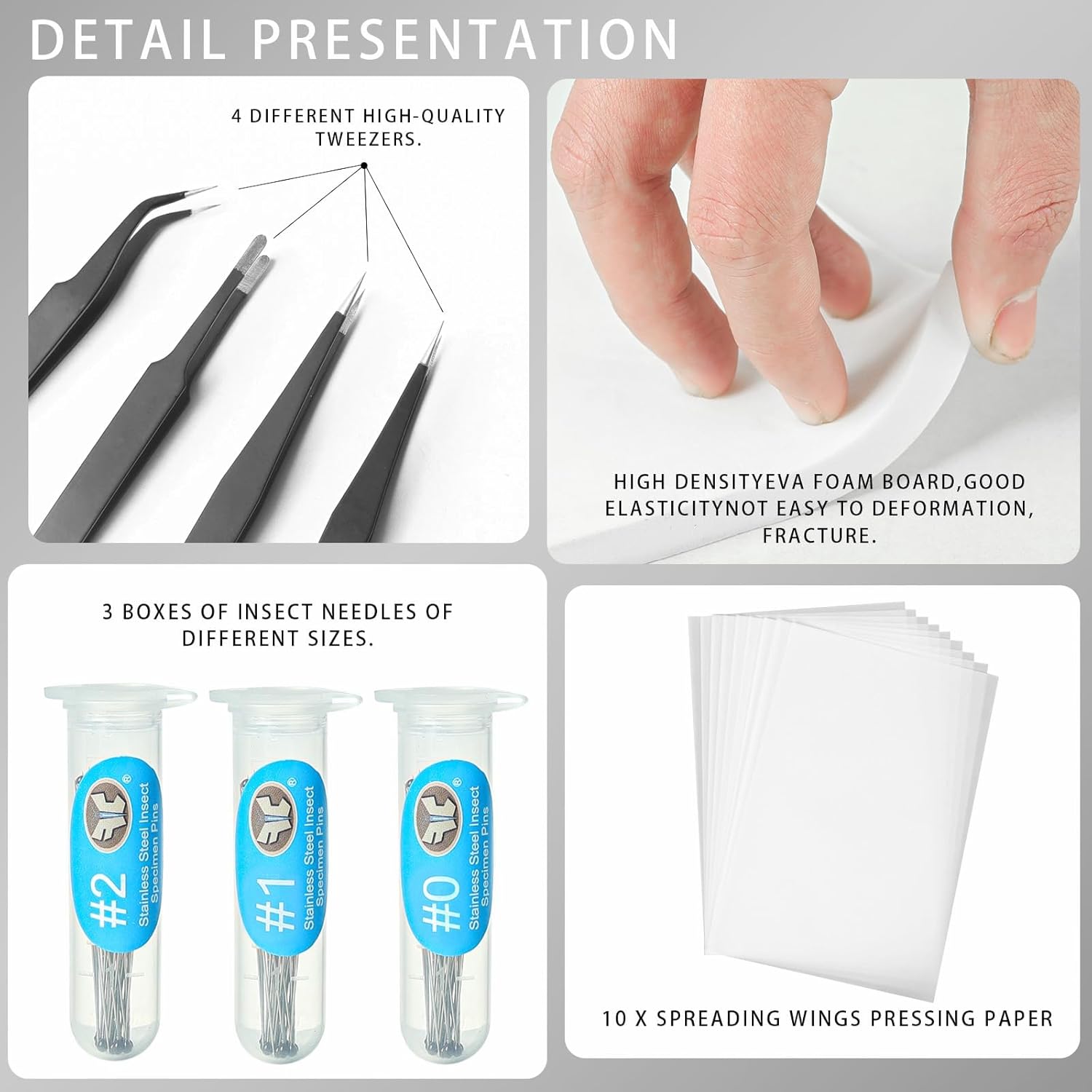 20 Pieces Insect Pinning Kit, Bug Pinning Kit for Science Classroom Science Education