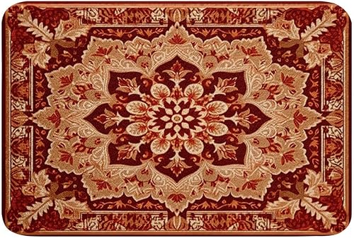 Miniatura 33 de Erosebridal Tapete de baño oriental vintage, Art Deco floral para puerta de entrada, tapete de baño tribal bohemio, tapete de baño tradicional