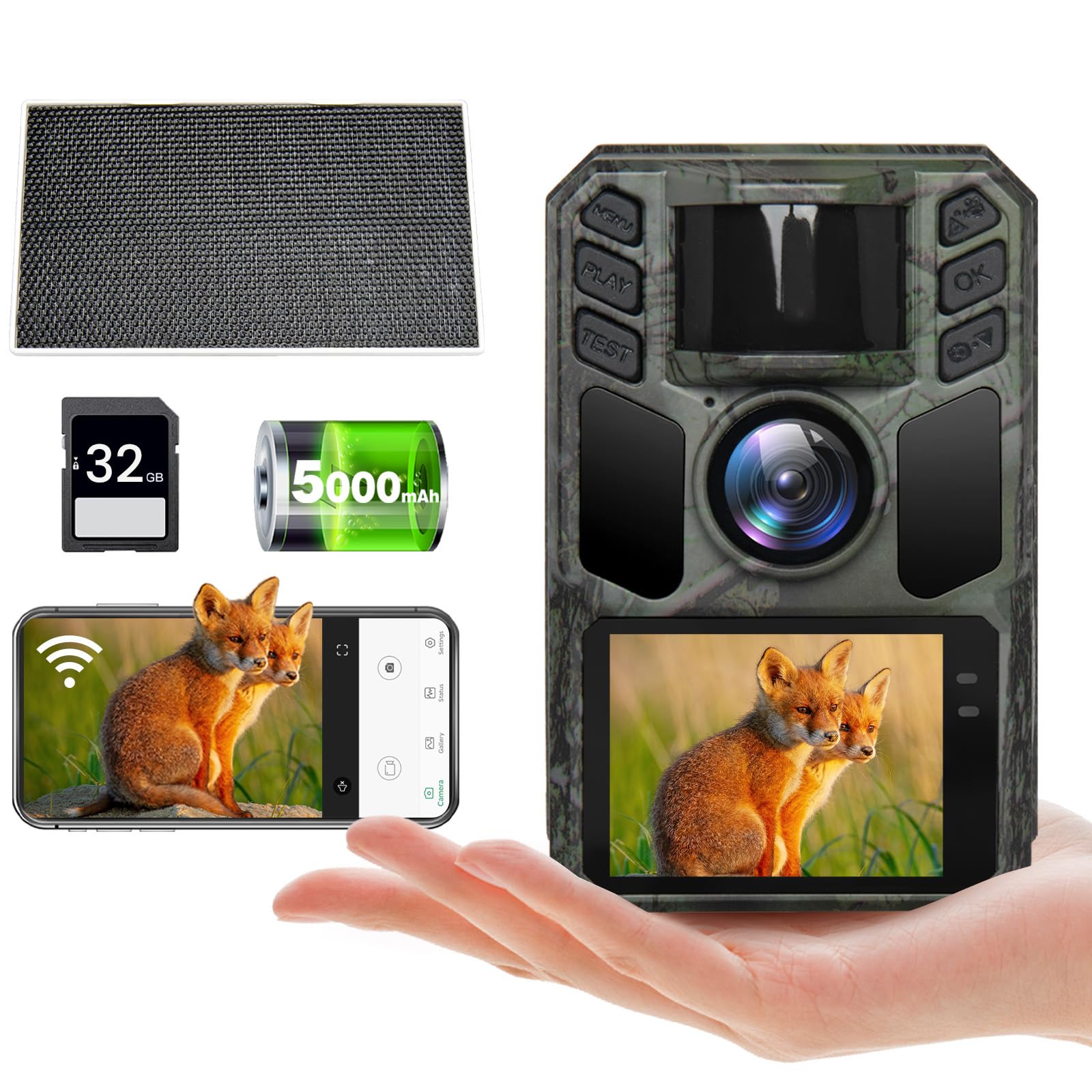 Amazon.co.jp: 2025最新型【WIFI&ソーラー充電式】 レイルカメラ