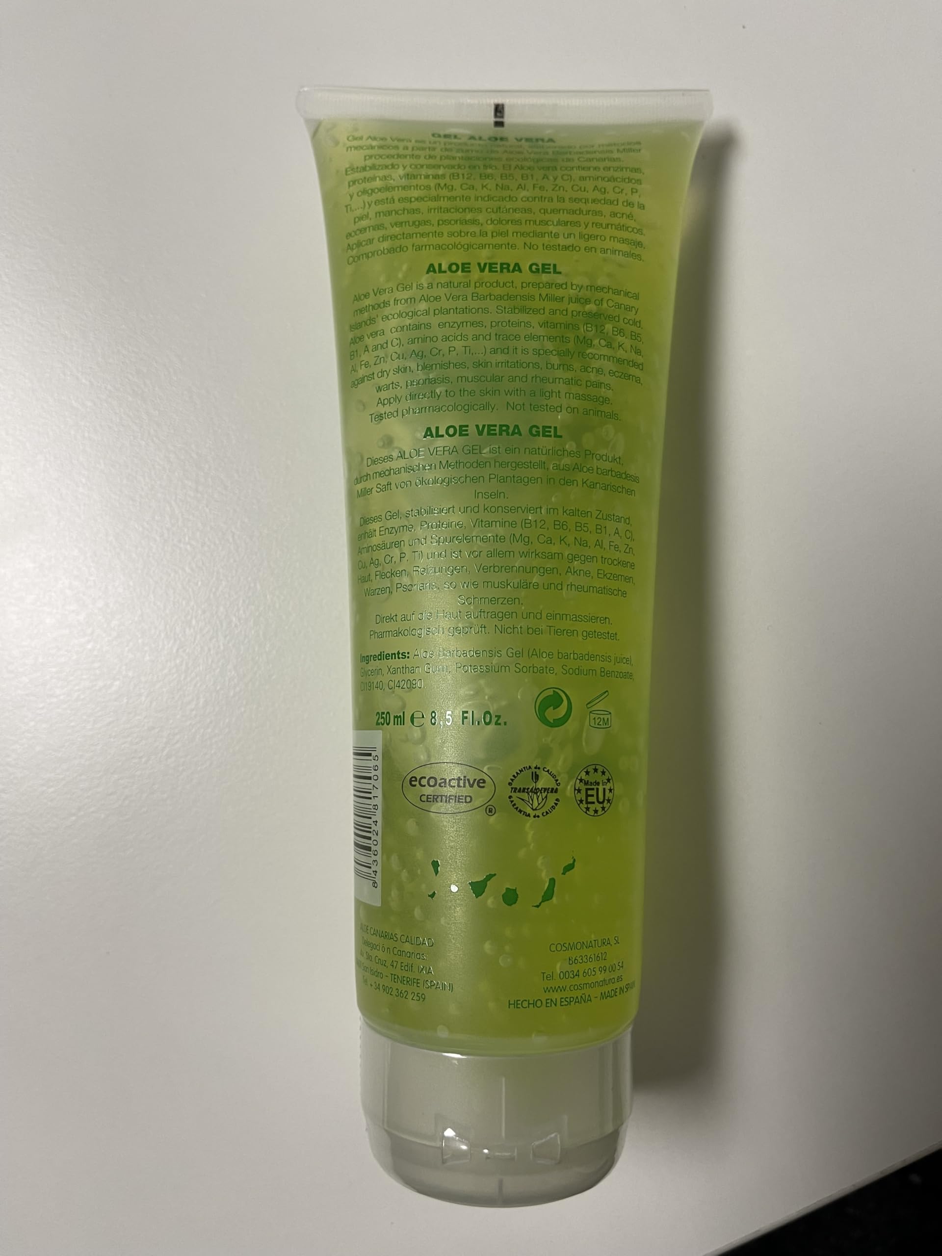 BIOGEL - Gel Aloe Vera 99,5% Pur 250ml x 2 Stck : Amazon.de: Kosmetik
