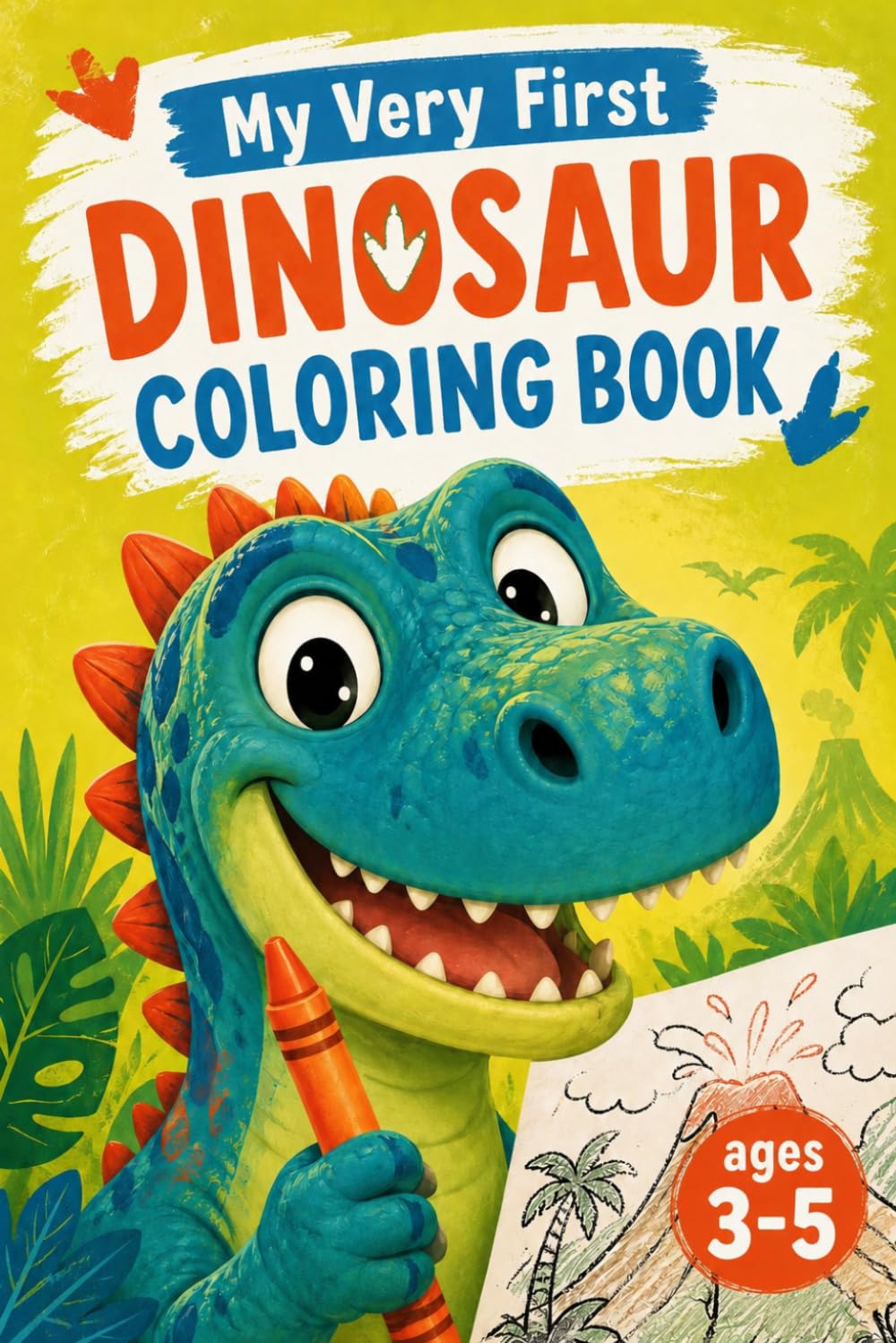 My Very First Dinosaur Coloring Book for Kids Ages 3-5: Big and Simple Dinosaur Pages for Little Artists