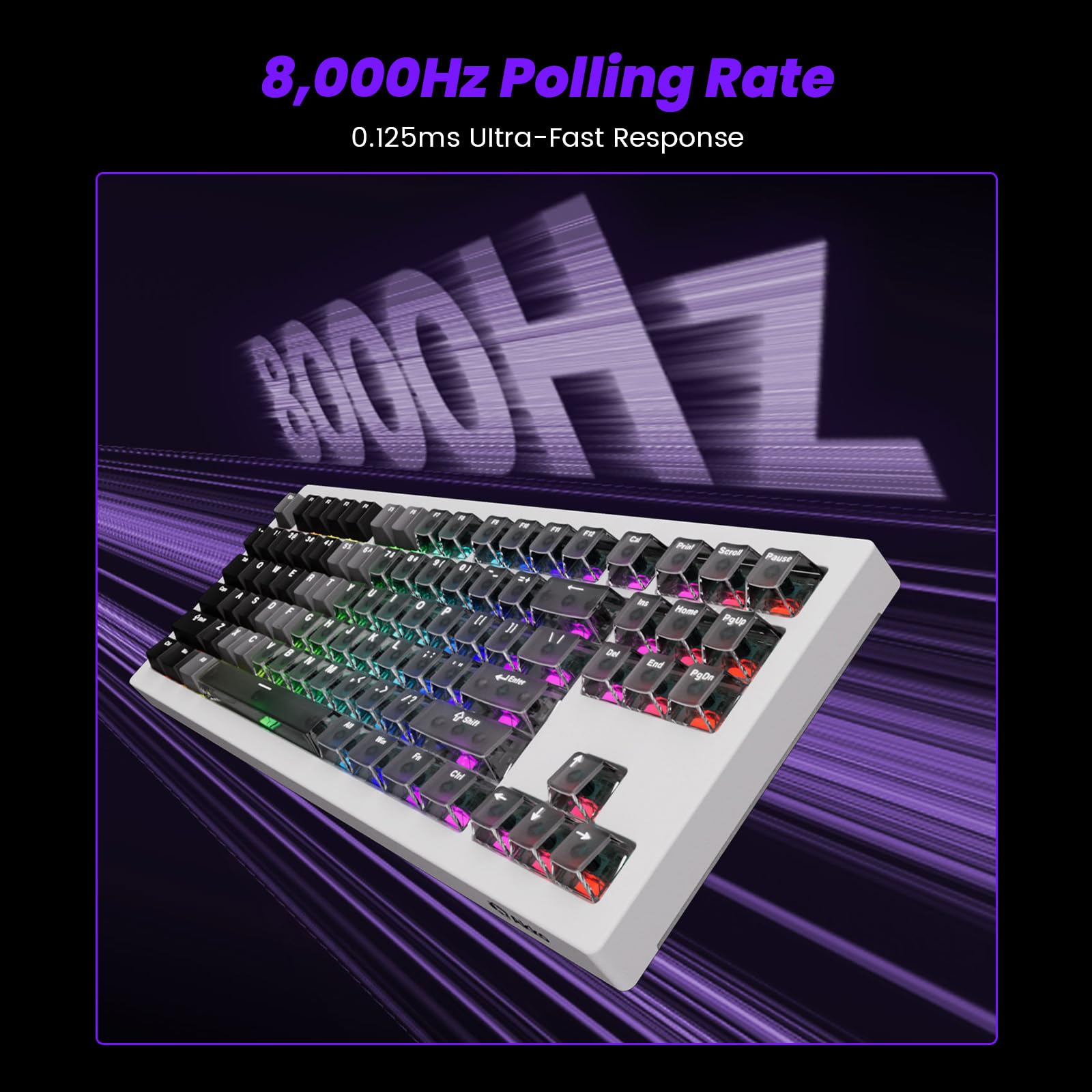 Akko 5087 V3 HE klawiatura gamingowa TKL 80% Rapid Trigger 8000 Hz RT 0,005