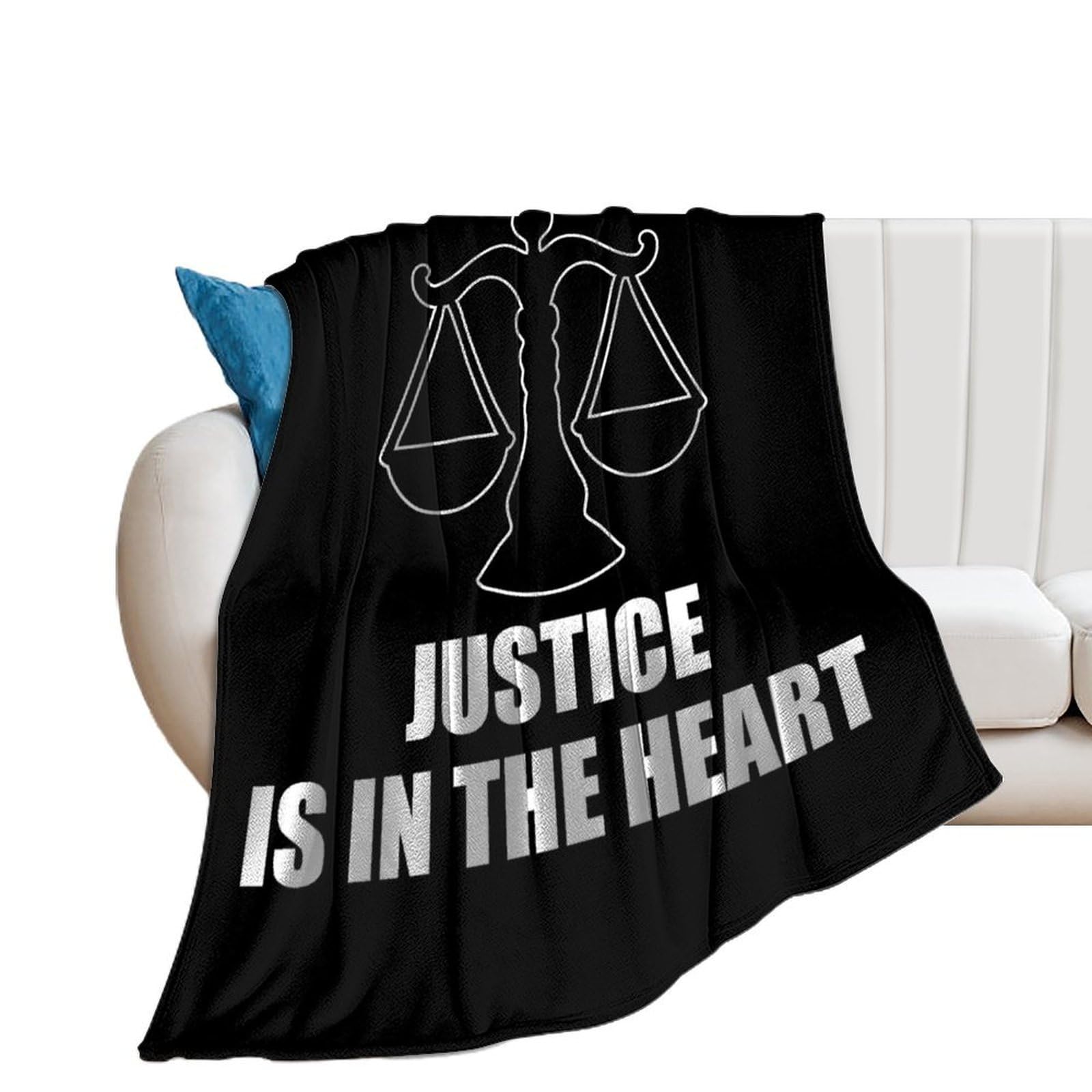 NCLQVJXZKHW Justice Is In The Heart Flannel Blanket Soft Throw Blankets Bed Couch Sofa Travel