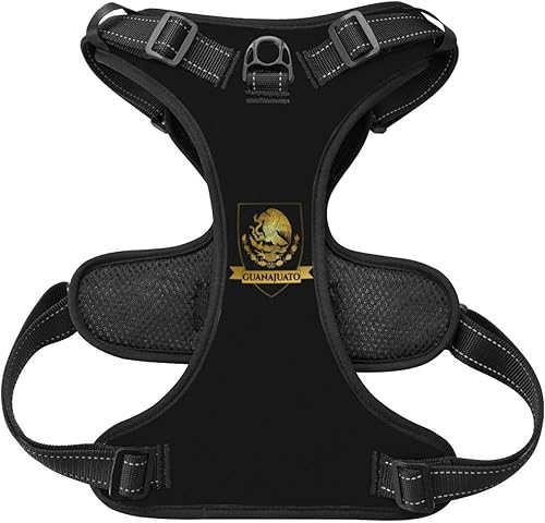 Miniatura 7 de Guanajuato - Arnés para perro mexicano mexicano dorado ajustable, chaleco Oxford reflectante sin tirones para mascotas
