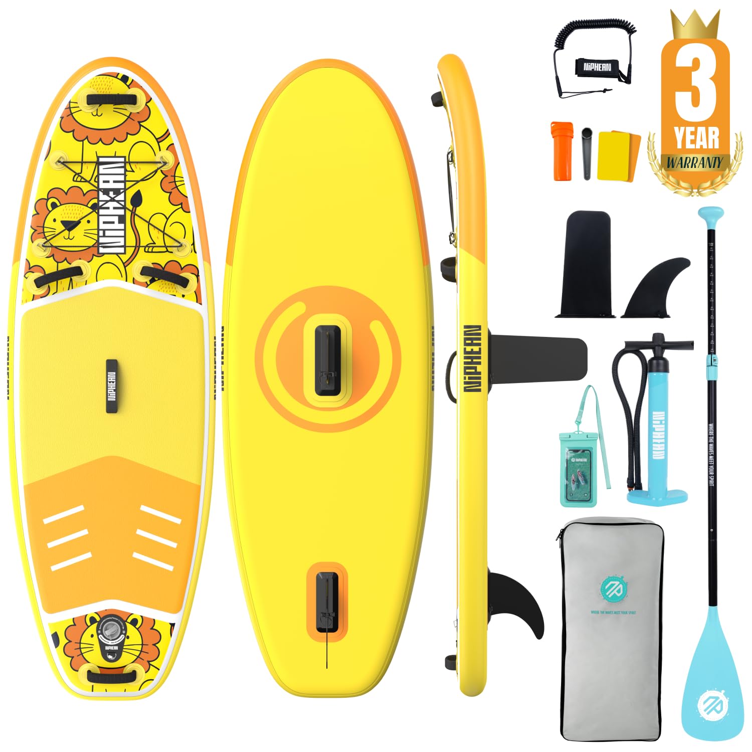 Niphean Inflatable Paddle Board with Accessories 10'6''/12'6'' Stable SUP
