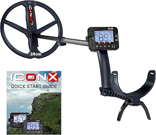 XP Metal Detectors ICONX Wireless Metal Detector Multi-Frequency Ultra Light Waterproof 5m FMF Disc 28cm Universal Deus II Compatible (ICONX-28FMF)