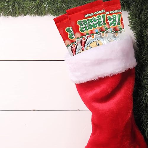 Miniatura 3 de Caramelos de chocolate con leche de Papá Noel, rellenos de calcetines navideños envueltos individualmente y regalos, paquete de 3, 4 onzas cada uno