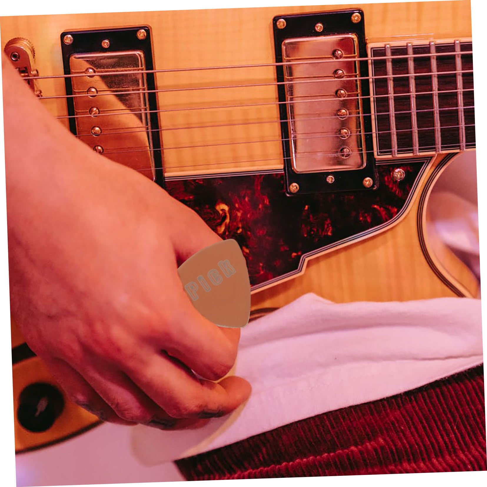 VICASKY 32 Uds Púas De Guitarra Accesorios De Guitarra Púas De Ukelele De Bajo De Dedo De De Pulgar De Cuero Genuino